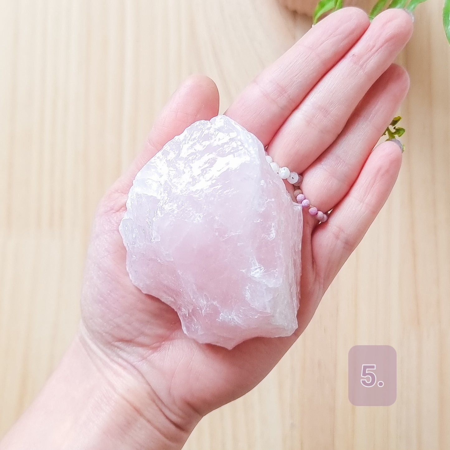 Rose Quartz Raw Stone - Medium