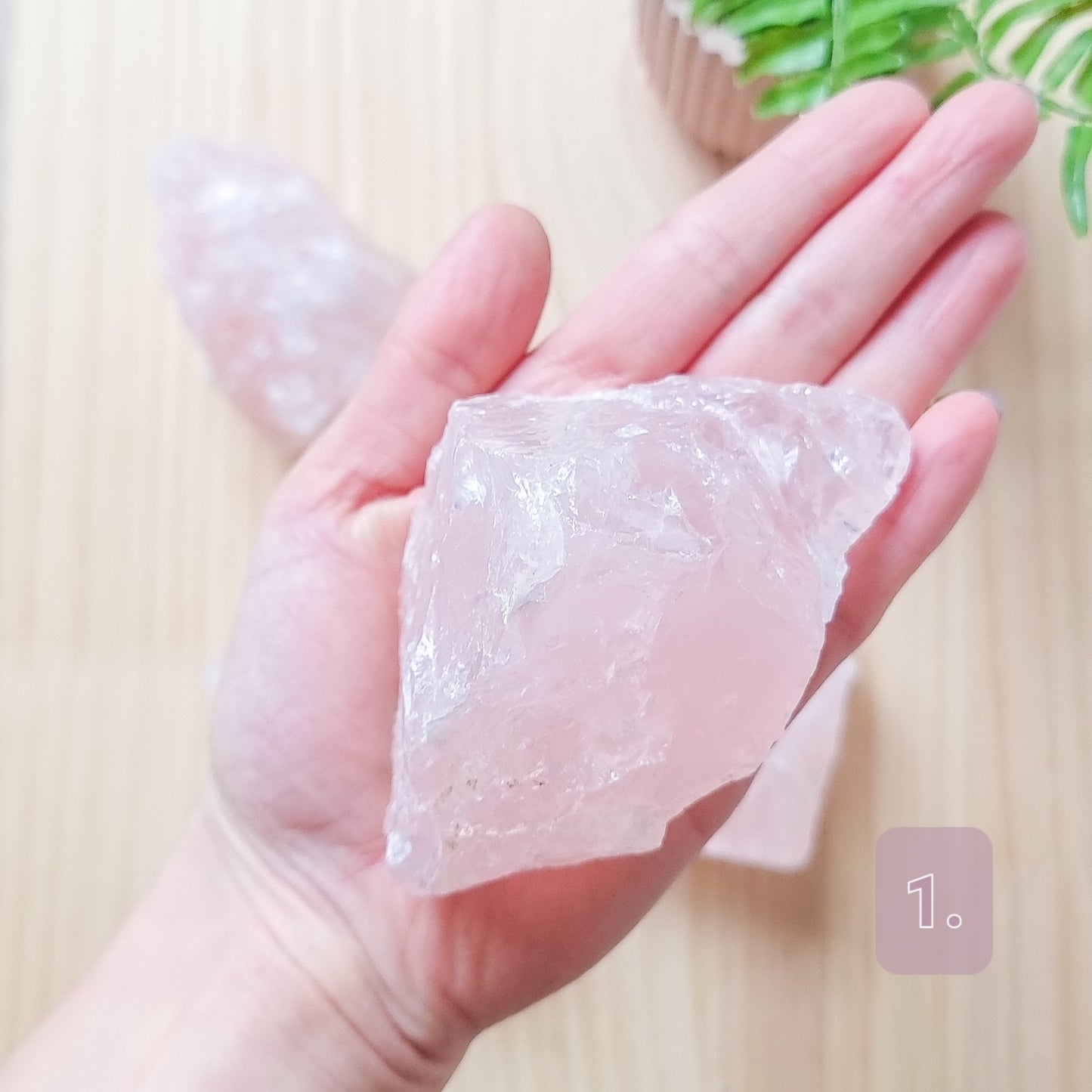 Rose Quartz Raw Stone - Large