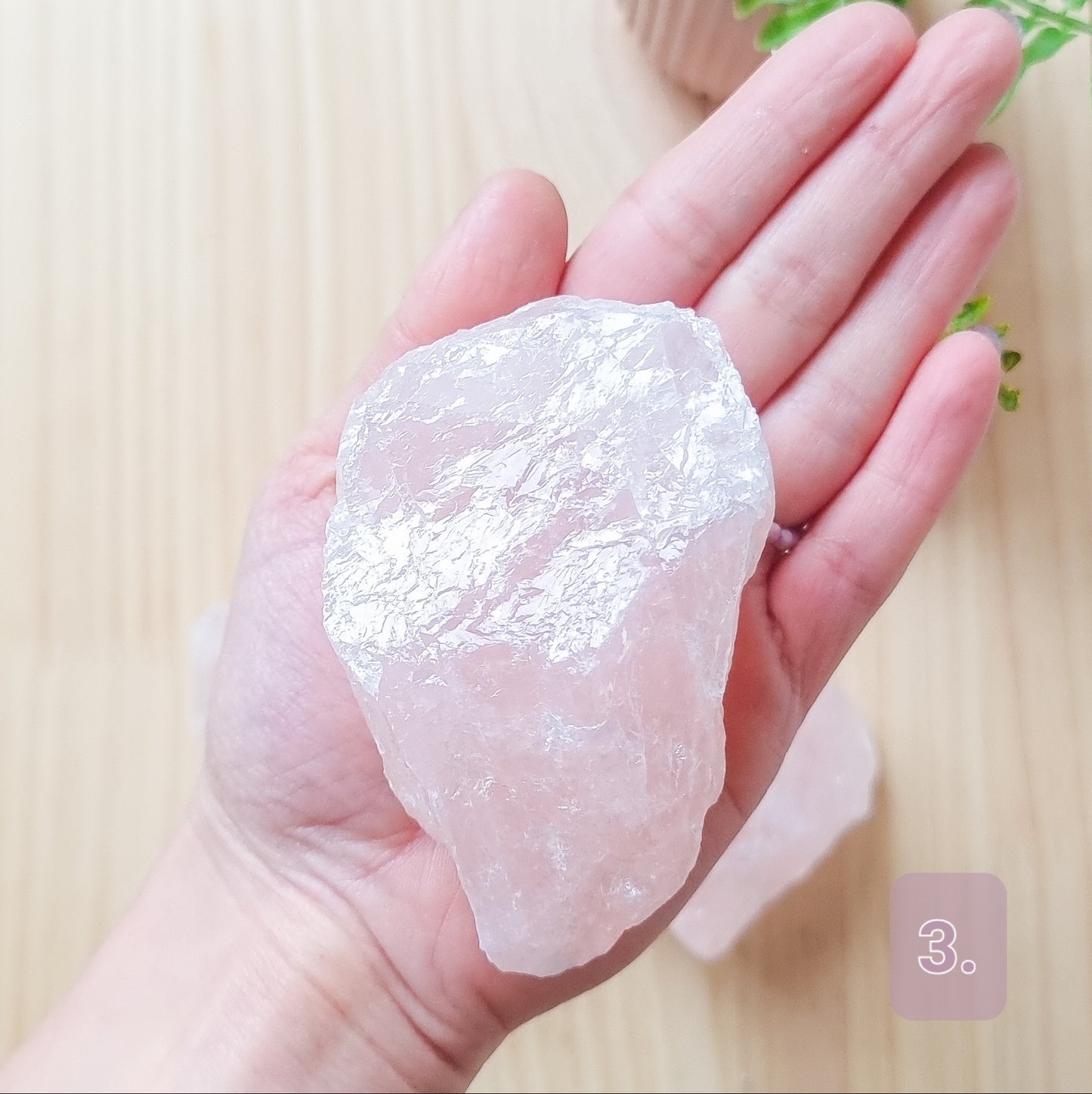 Rose Quartz Raw Stone - Large