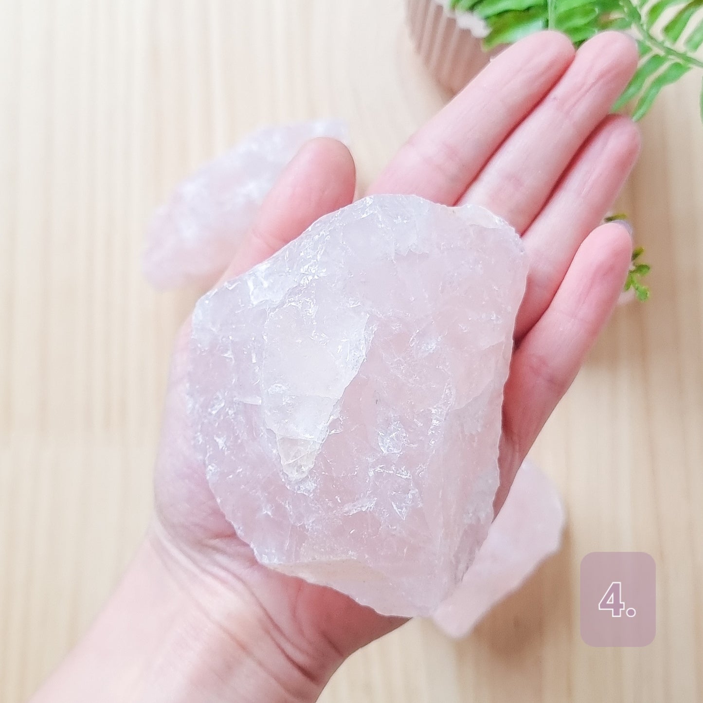 Rose Quartz Raw Stone - Large