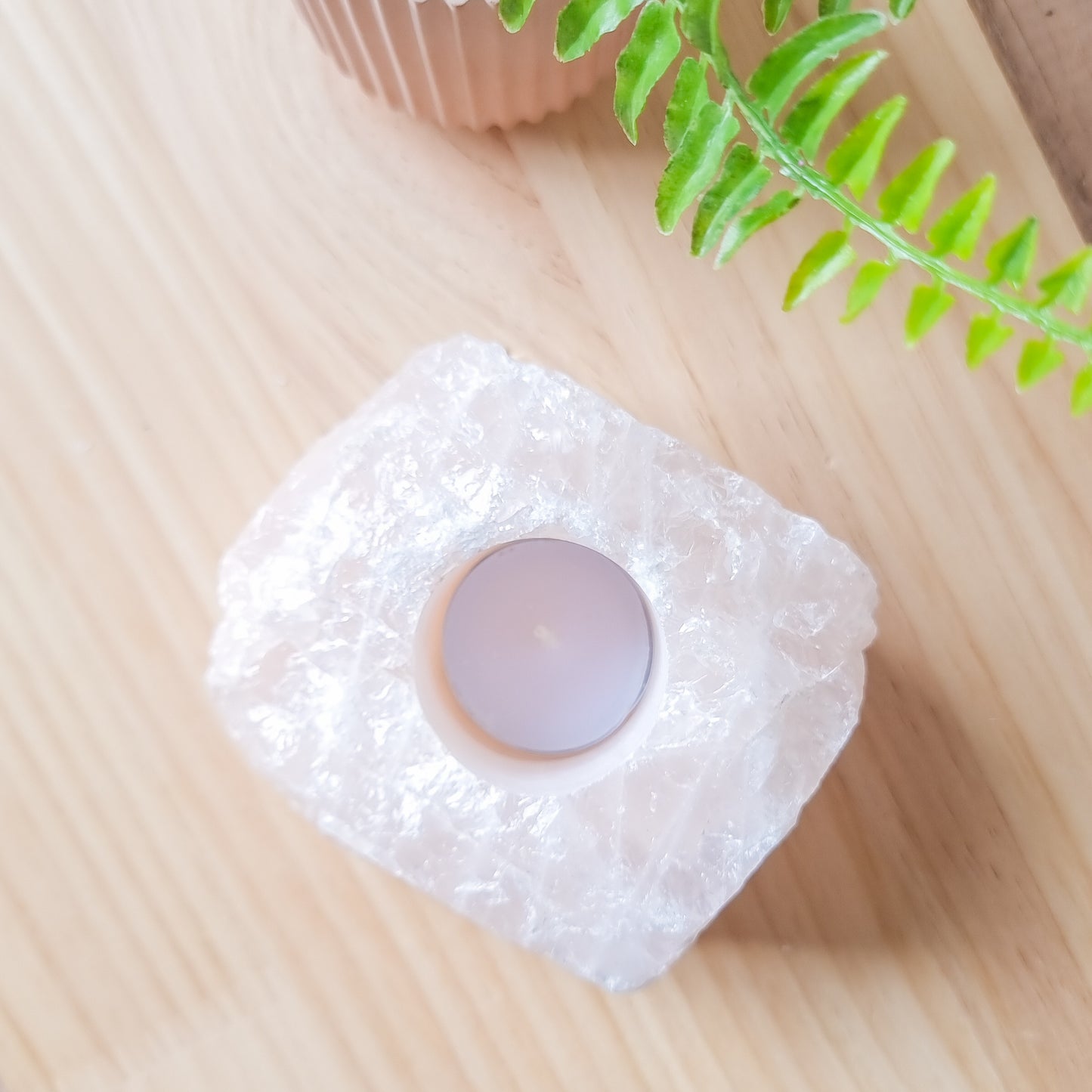 Rose Quartz Tealight Holder