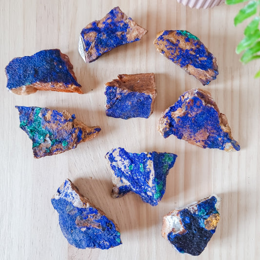 Azurite and Malachite Specimens Medium