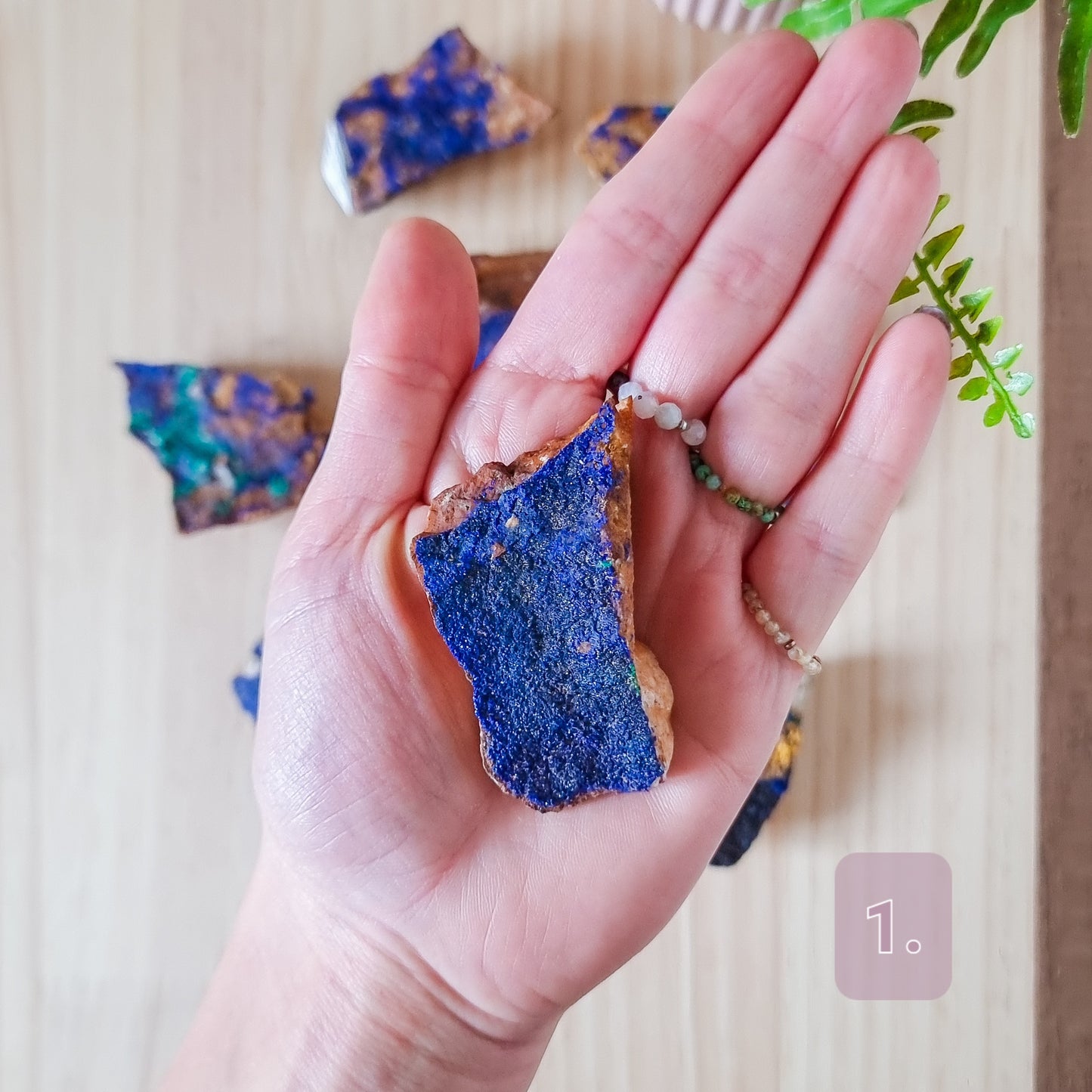 Azurite and Malachite Specimens Medium