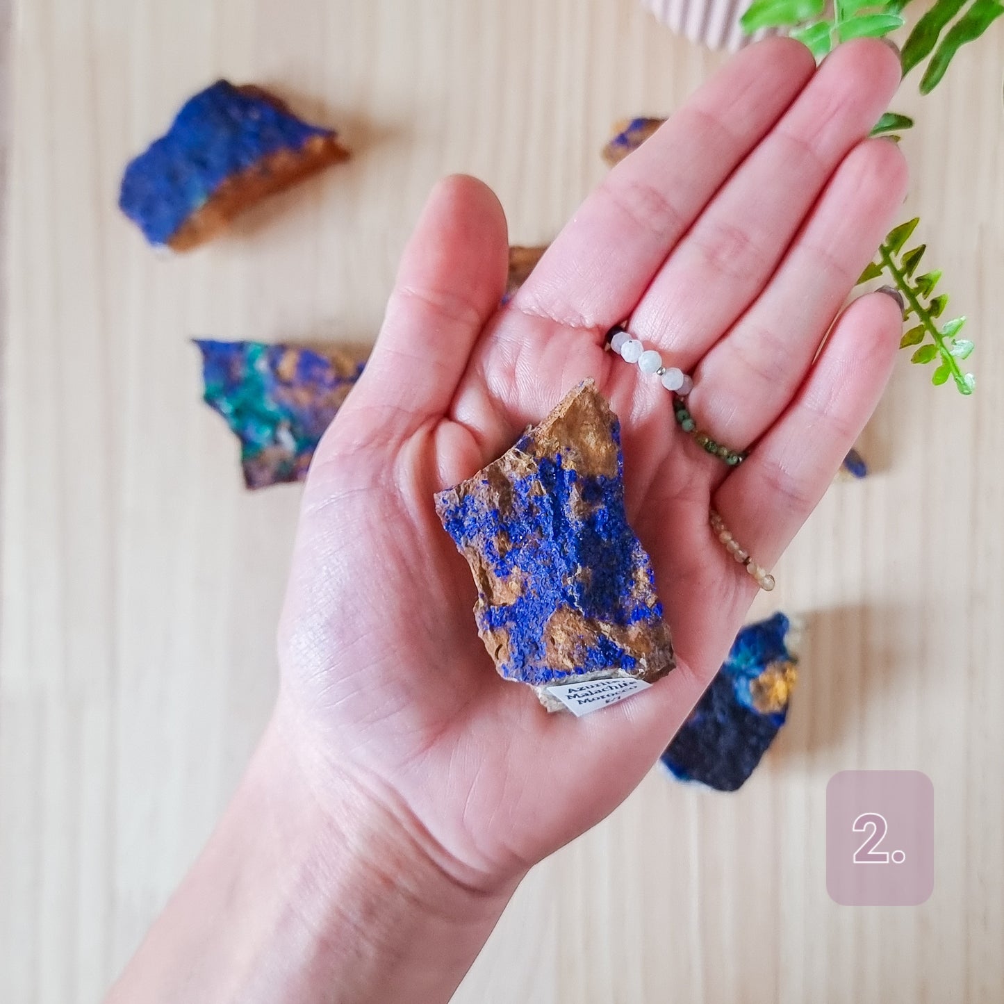 Azurite and Malachite Specimens Medium