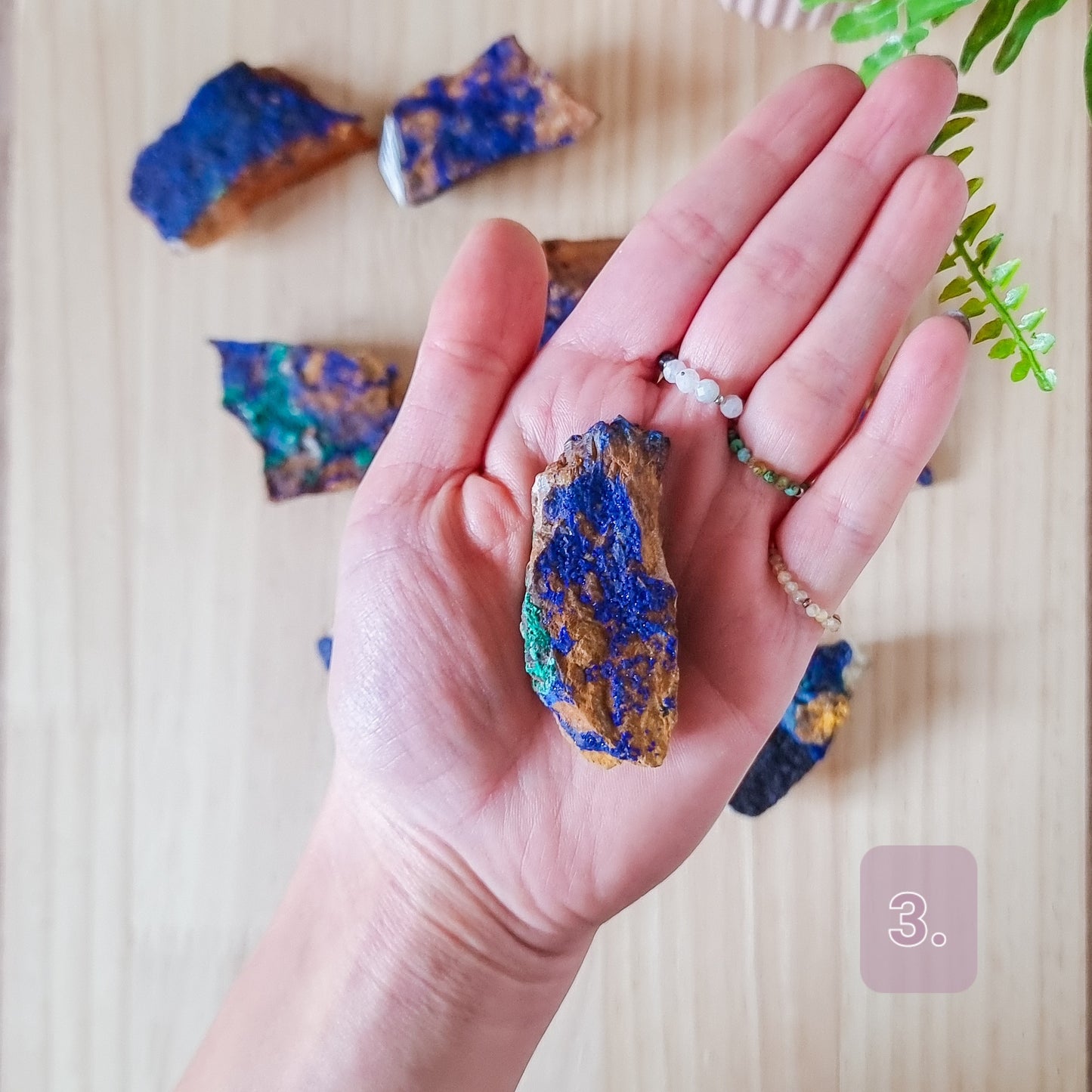 Azurite and Malachite Specimens Medium