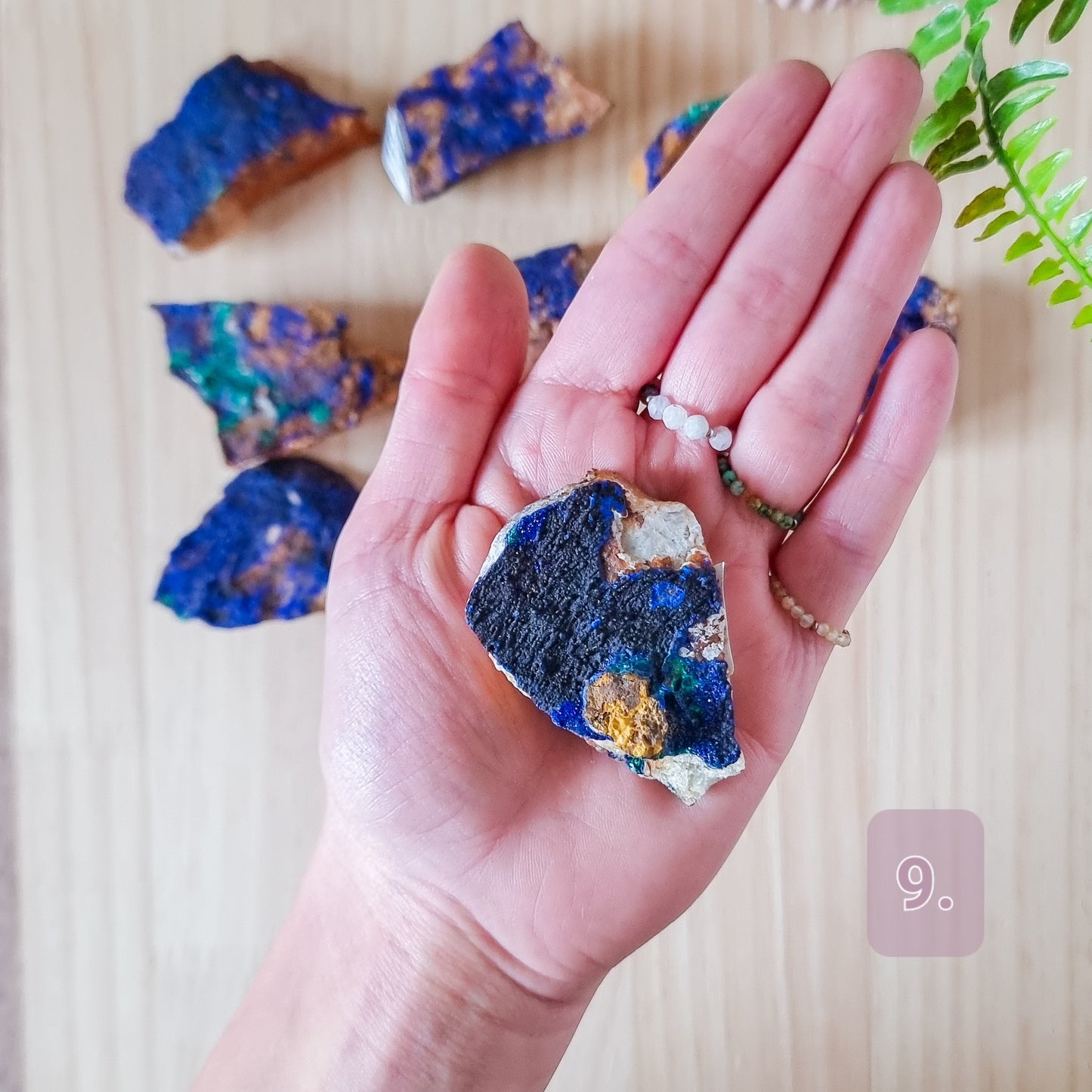 Azurite and Malachite Specimens Medium