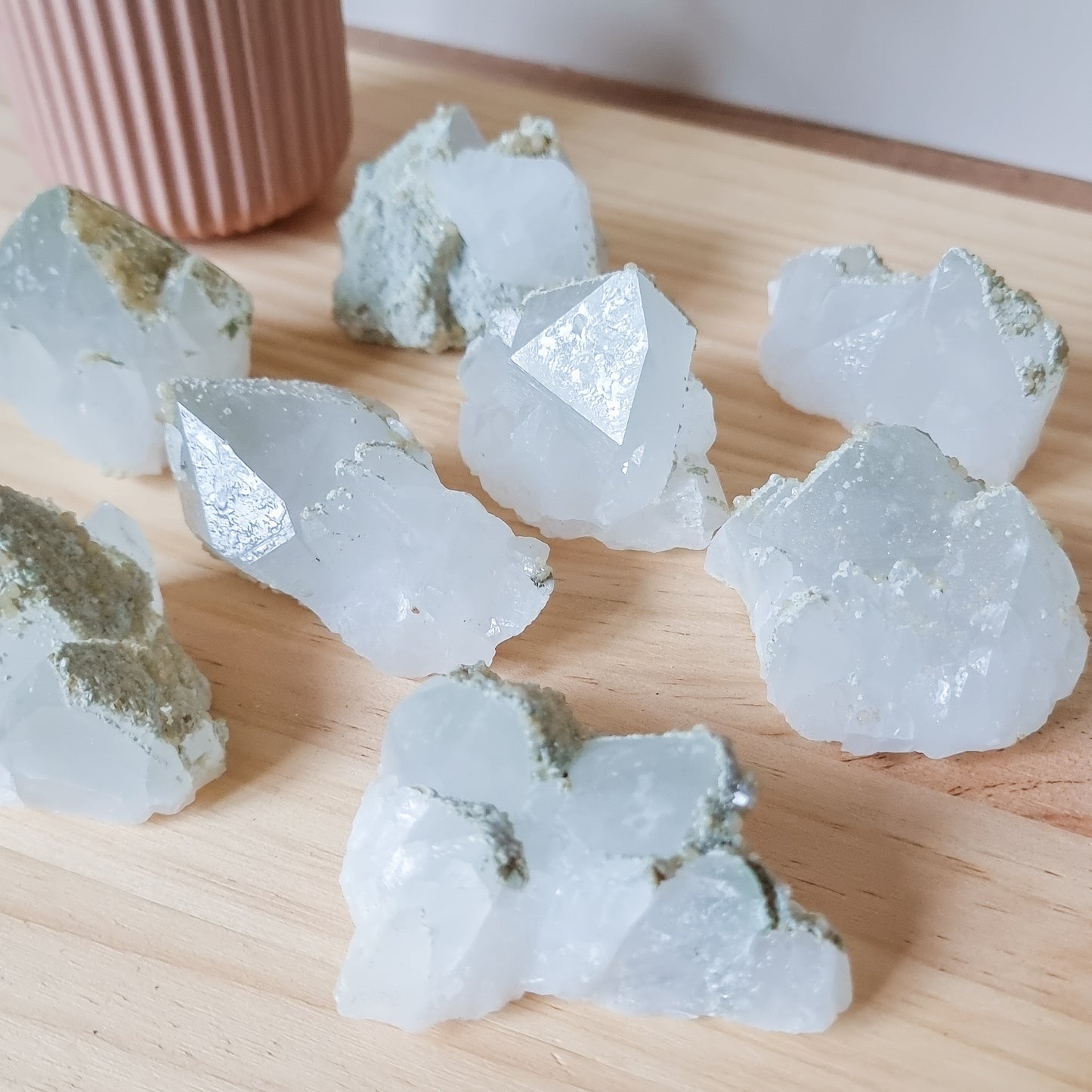 Phantom/Chlorite Quartz with Calcite