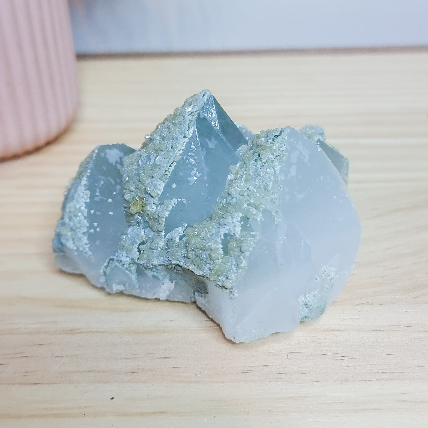 Phantom/Chlorite Quartz with Calcite