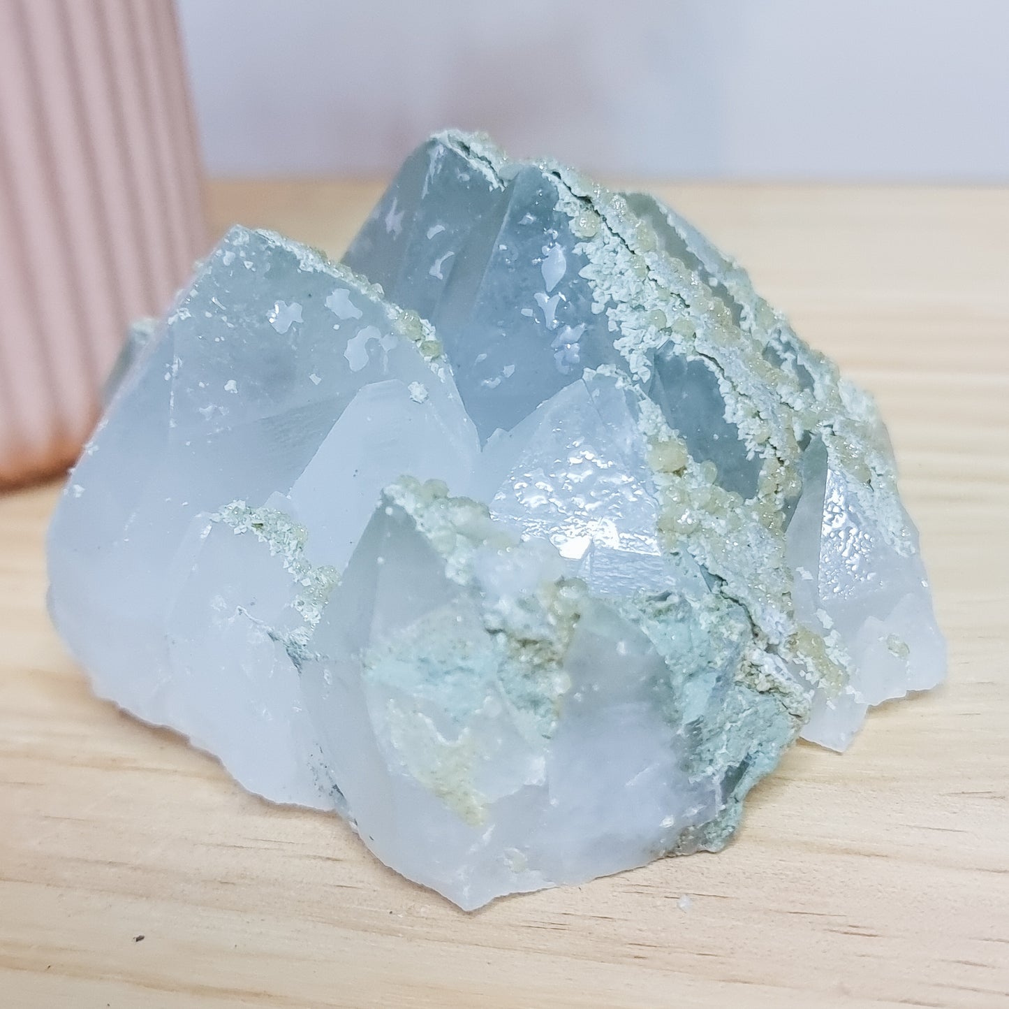 Phantom/Chlorite Quartz with Calcite