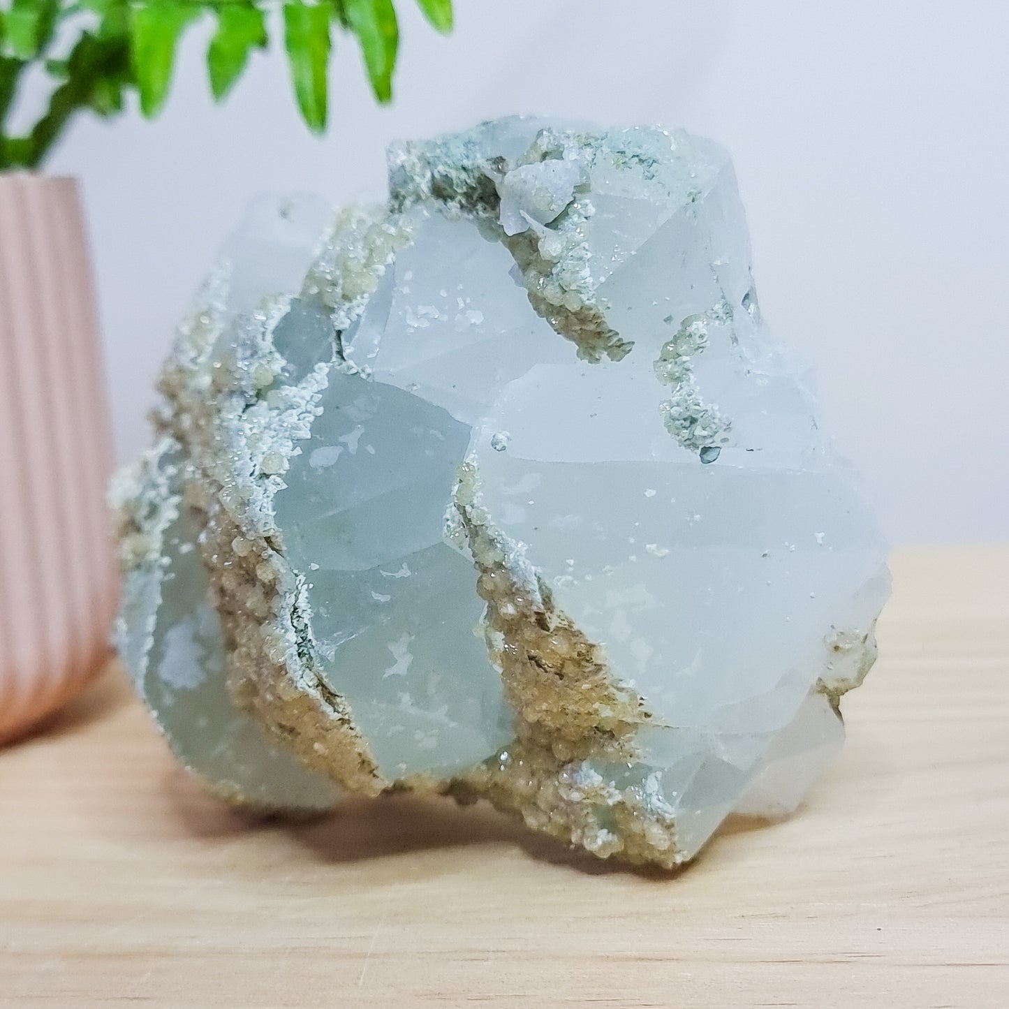 Phantom/Chlorite Quartz with Calcite