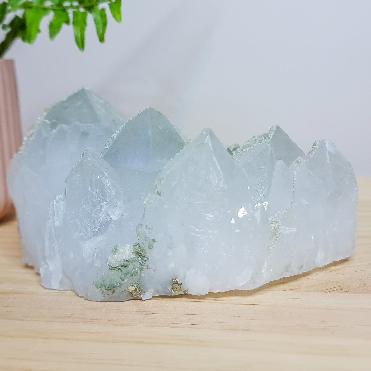 Phantom/Chlorite Quartz with Calcite