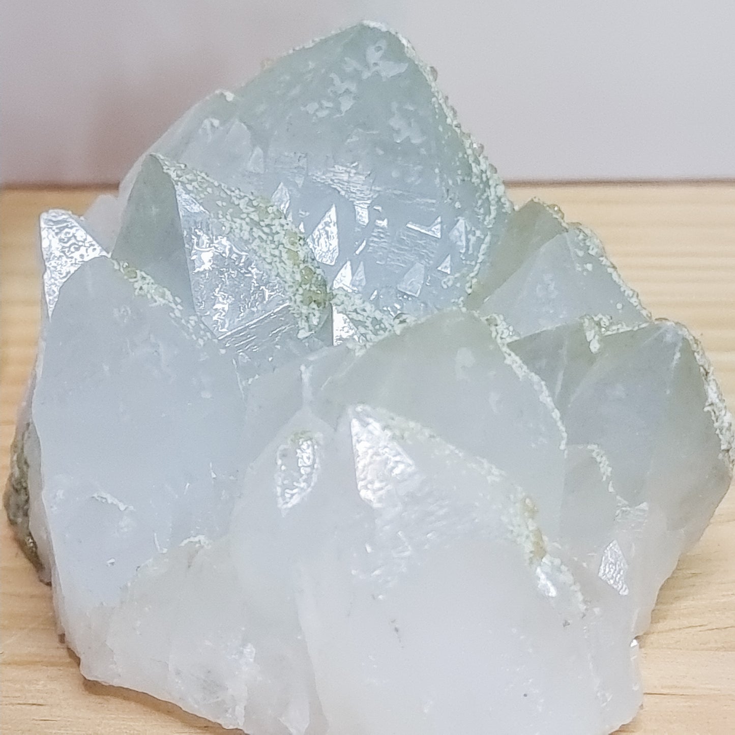 Phantom/Chlorite Quartz with Calcite