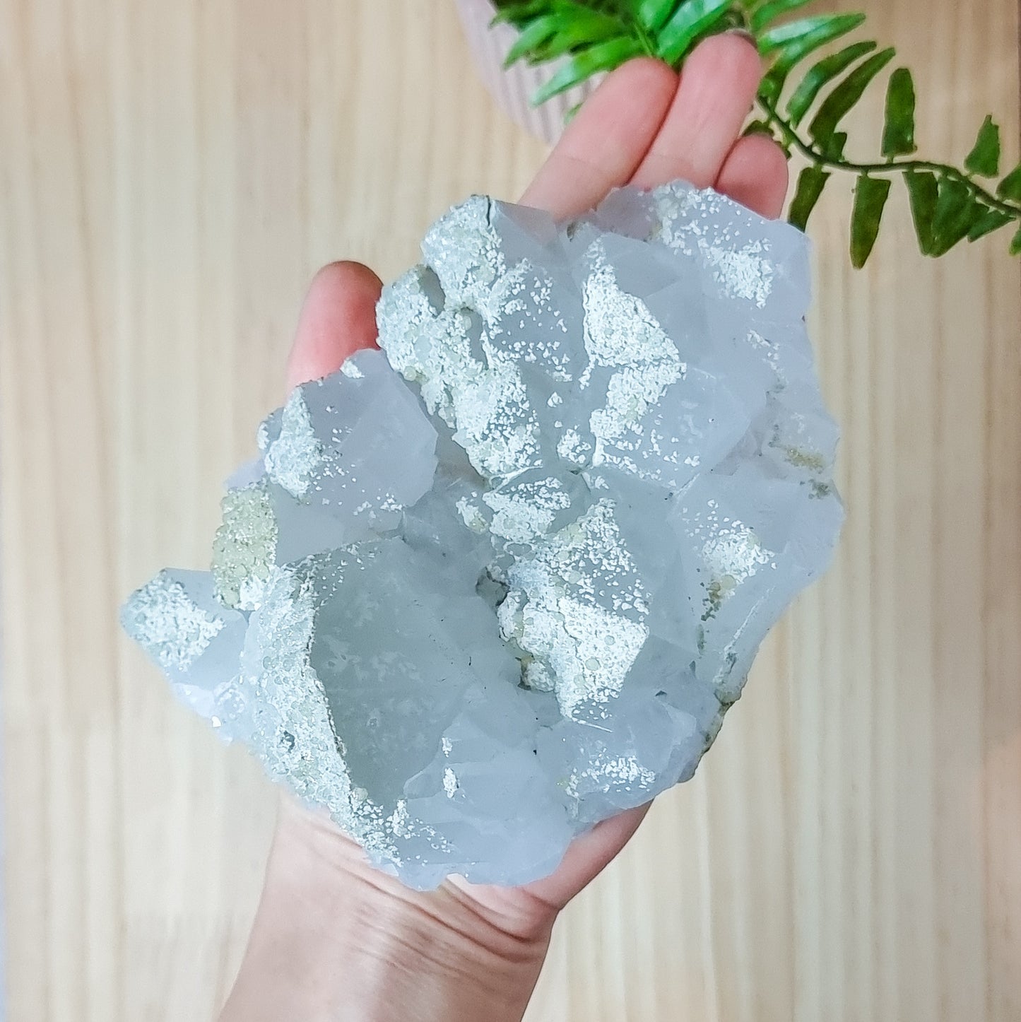 Phantom/Chlorite Quartz with Calcite