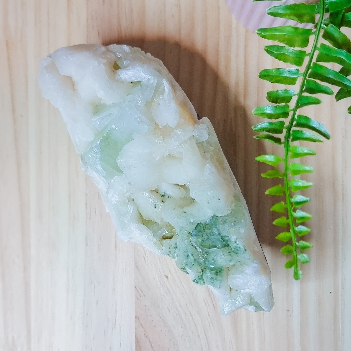 Green Apophylite with Stilbite and Chlorite