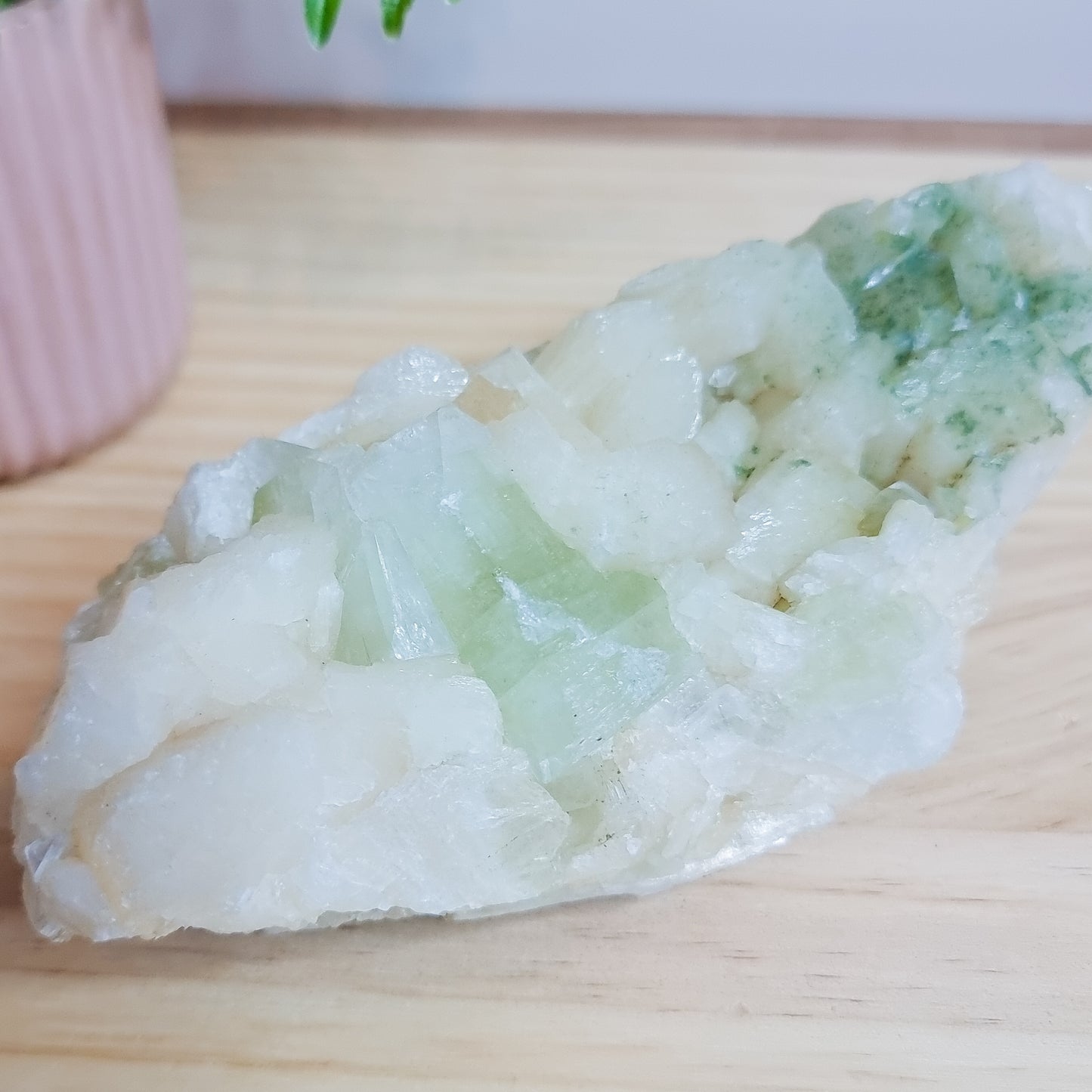 Green Apophylite with Stilbite and Chlorite