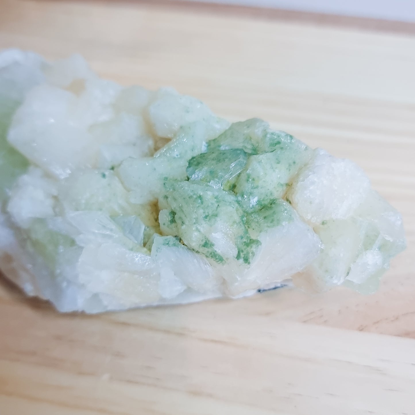 Green Apophylite with Stilbite and Chlorite