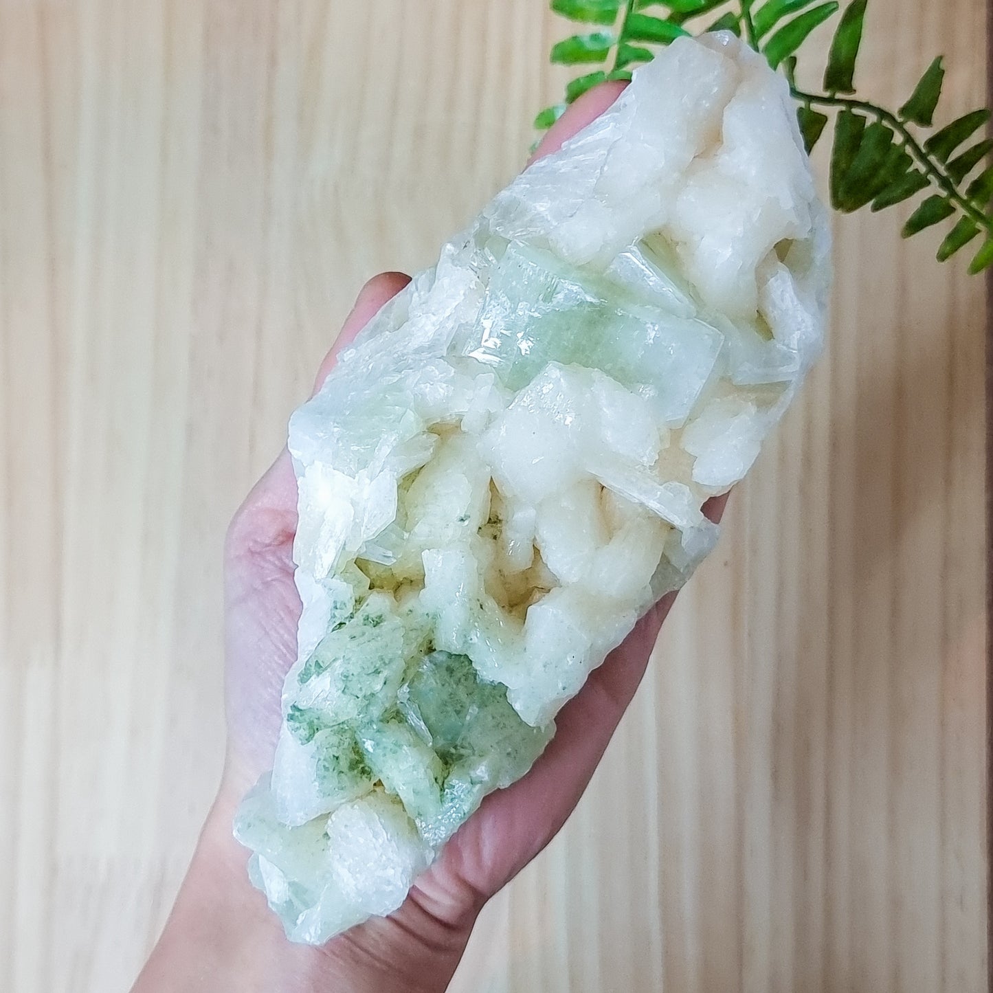 Green Apophylite with Stilbite and Chlorite