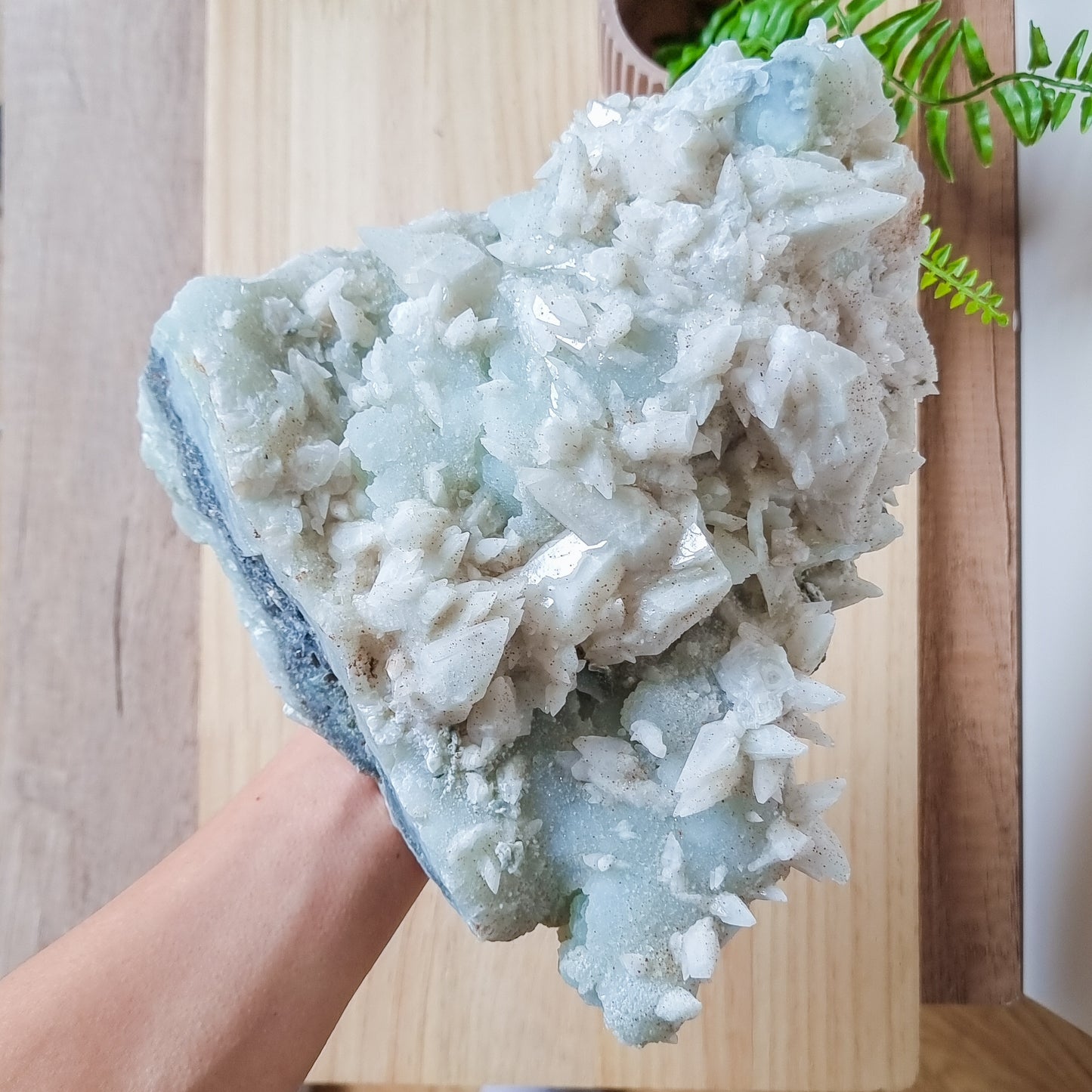 Green Chalcedony With Calcite 3.8kg