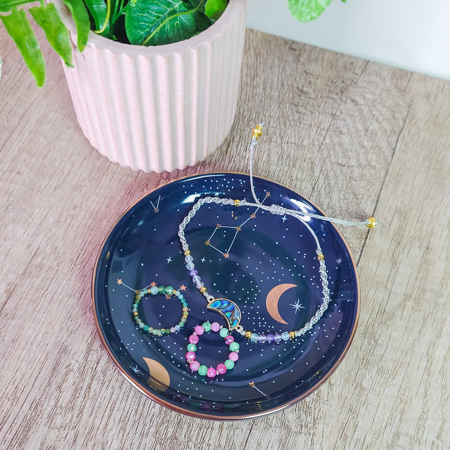 Ceramic Star and Moon Trinket Dish