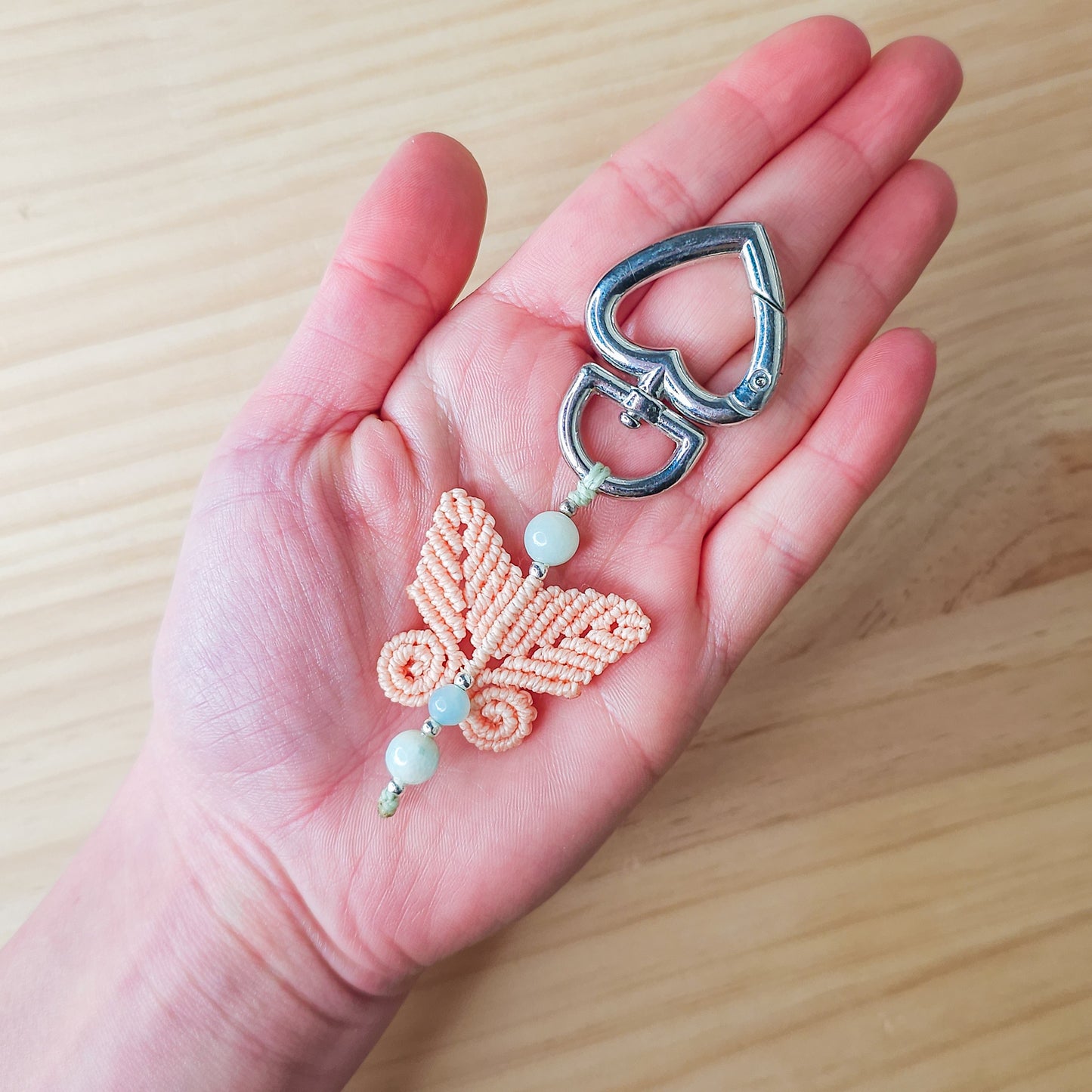 Crystal Butterfly Keyring