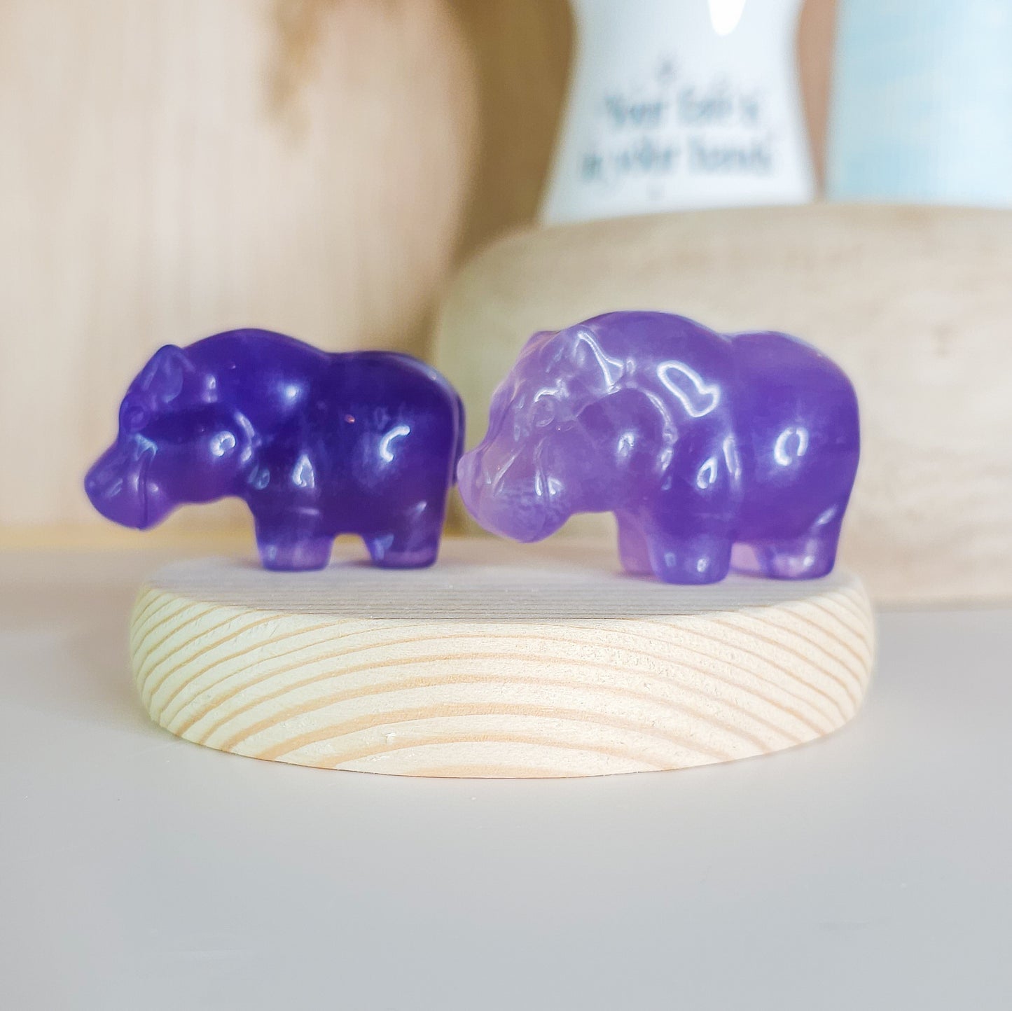 Purple Fluorite Hippos