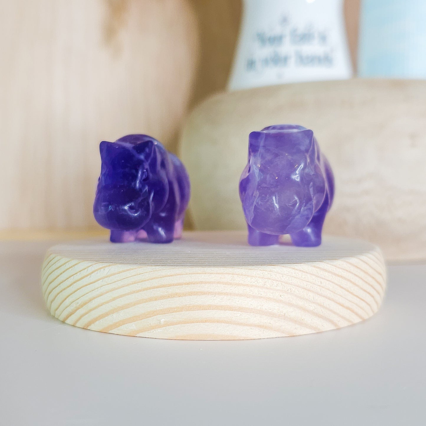 Purple Fluorite Hippos