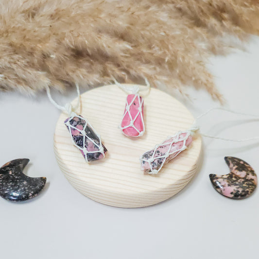 Handmade Rhodonite Necklaces