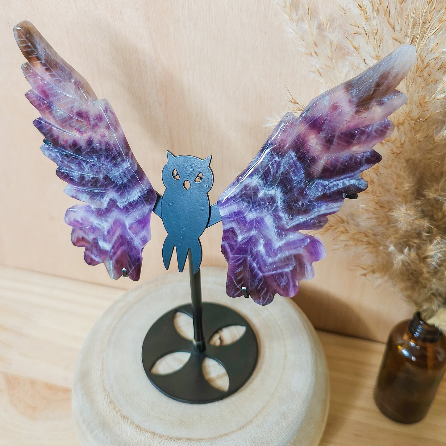 Amethyst Owl Wings on the Stand