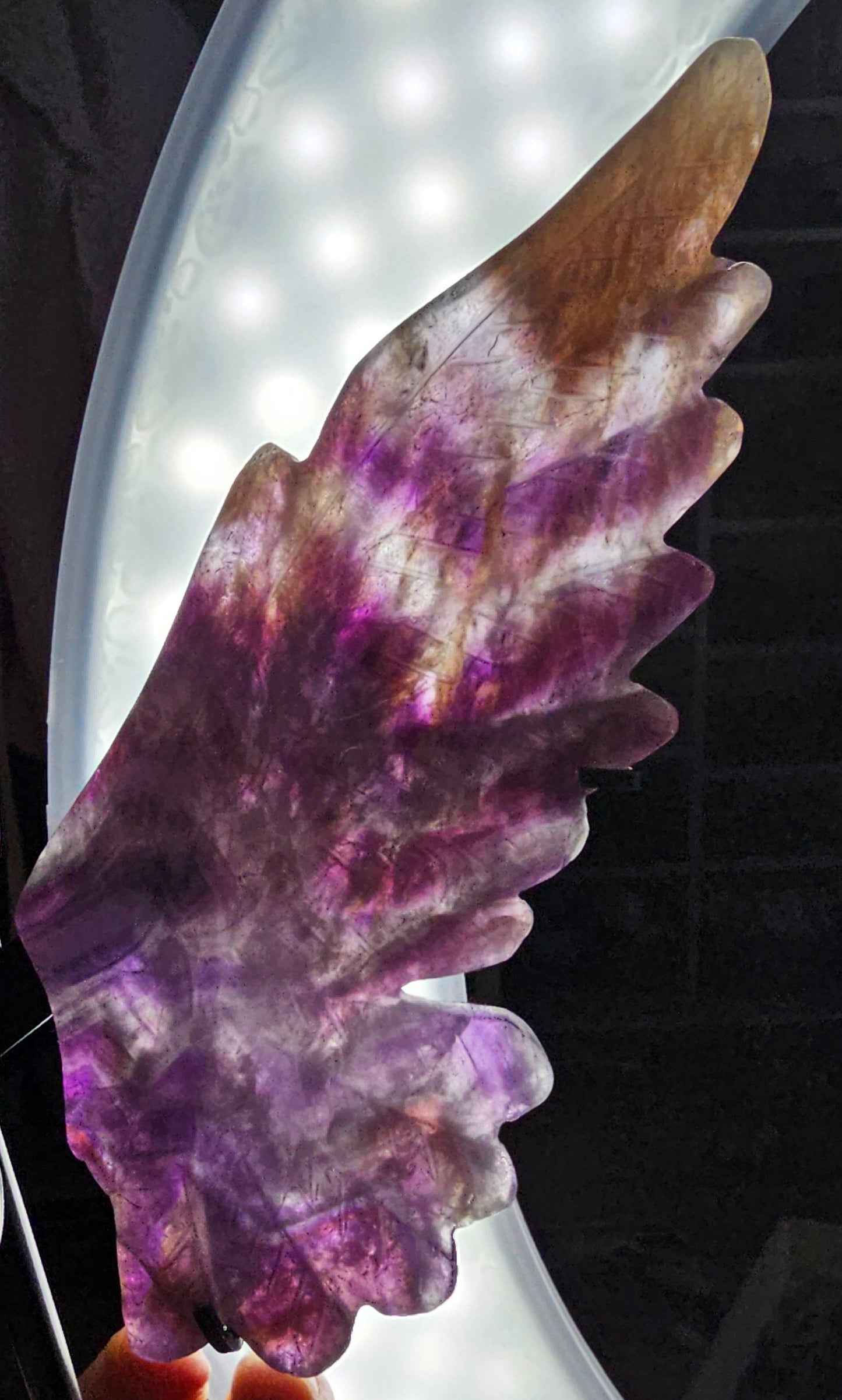 Amethyst Owl Wings on the Stand