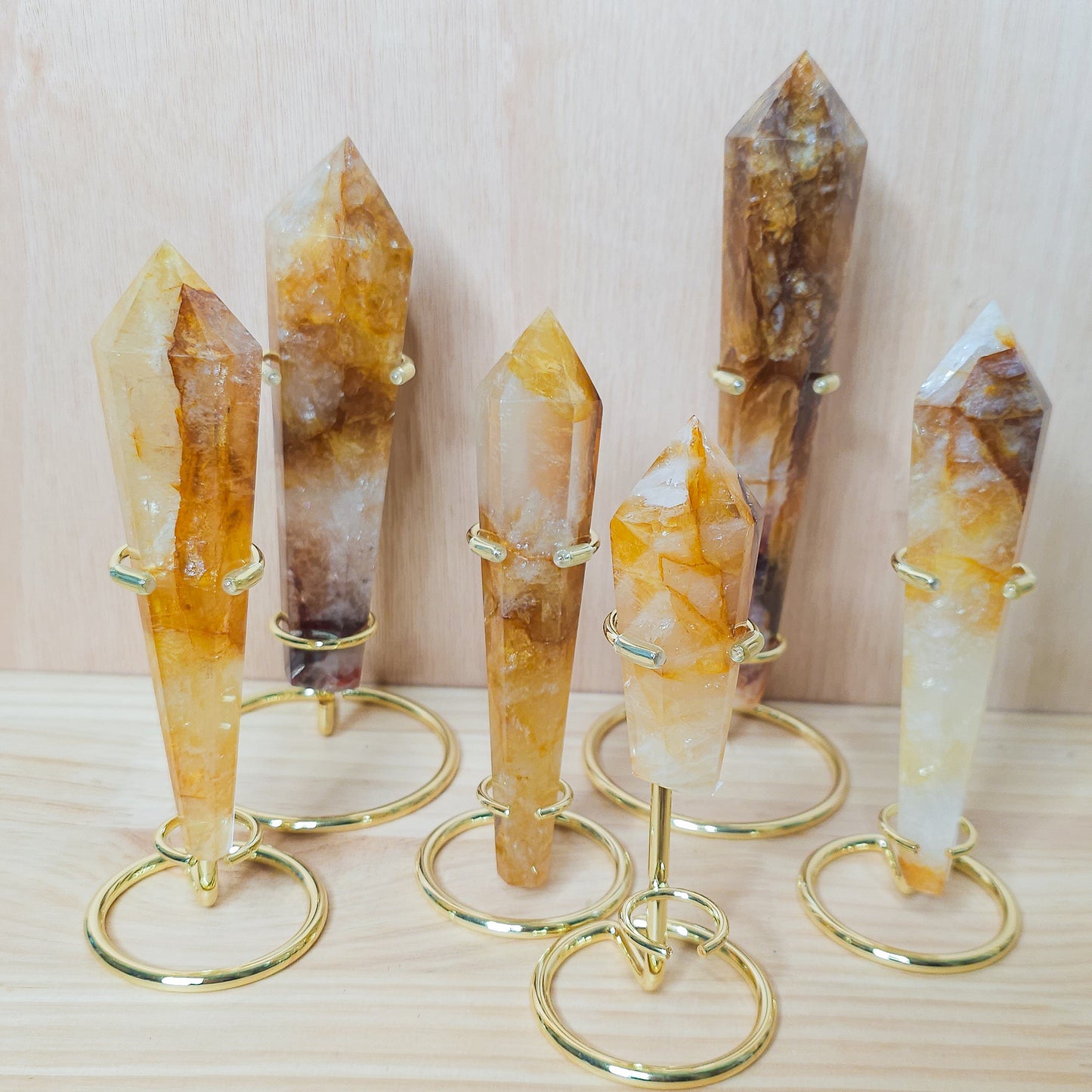 Golden Healer Wands on Stands