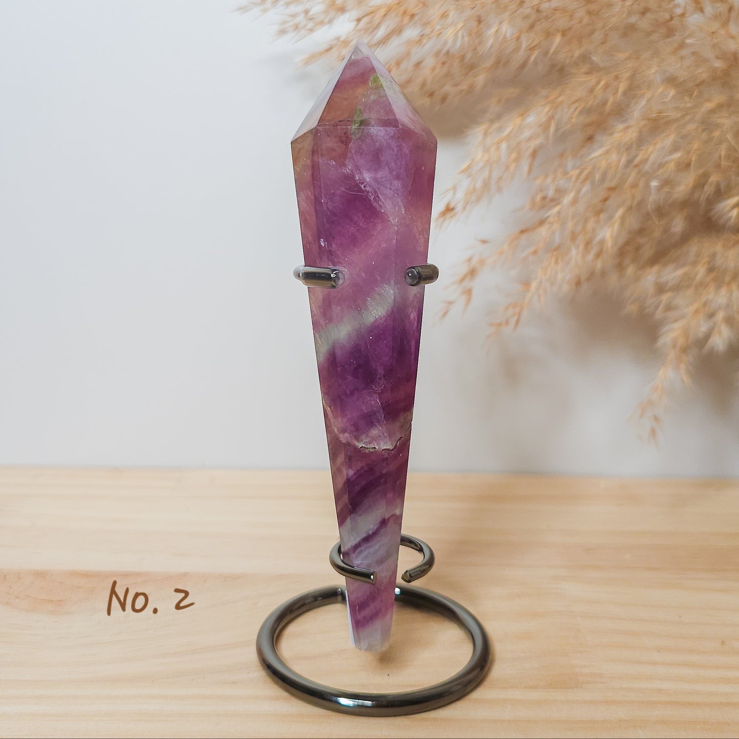 Fluorite Wands on the stand