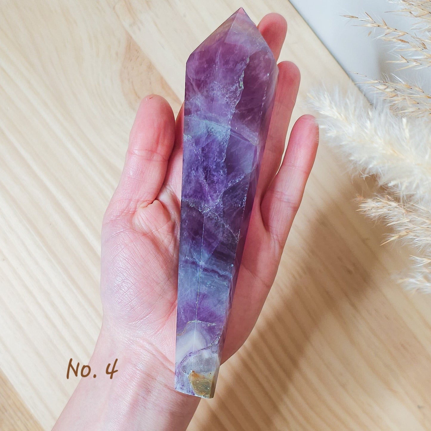 Fluorite Wands on the stand