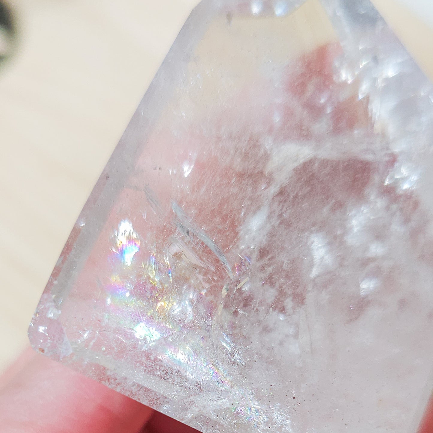 Clear Quartz Free-form on the stand