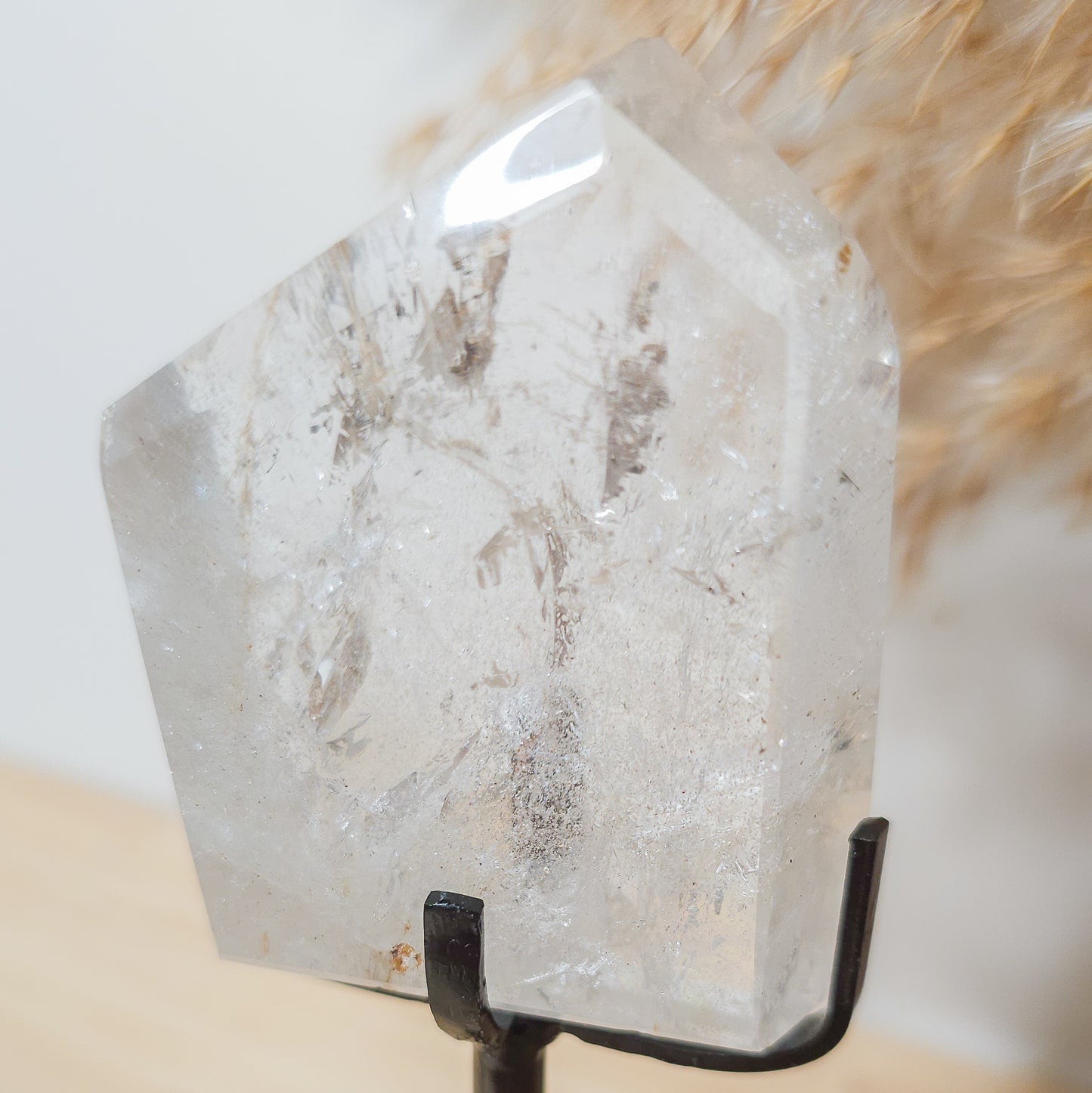 Clear Quartz Free-form on the stand