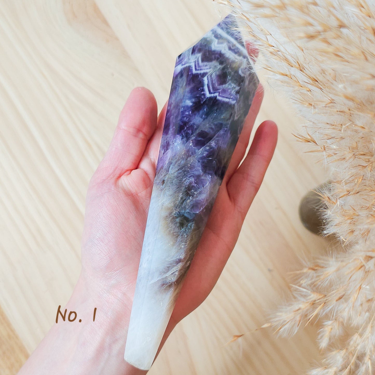 Dream Amethyst wands on stands