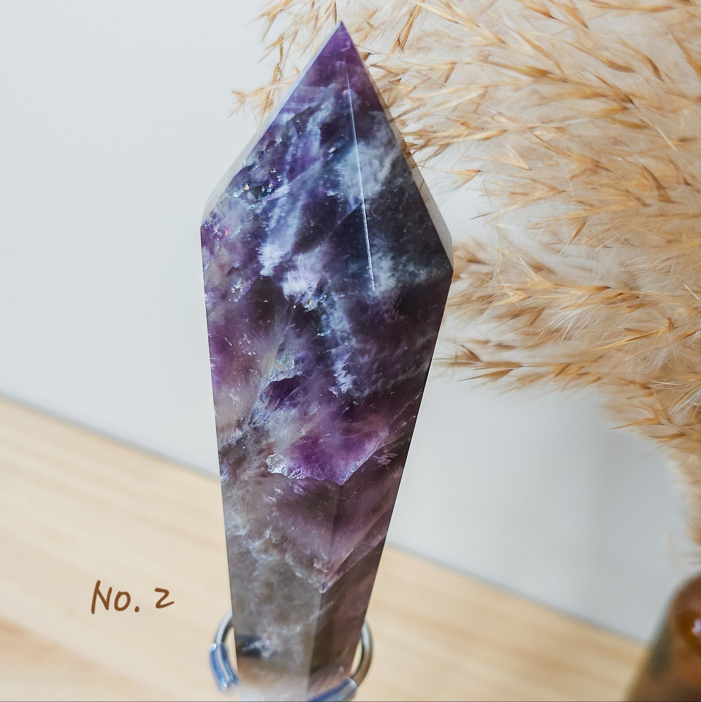 Dream Amethyst wands on stands