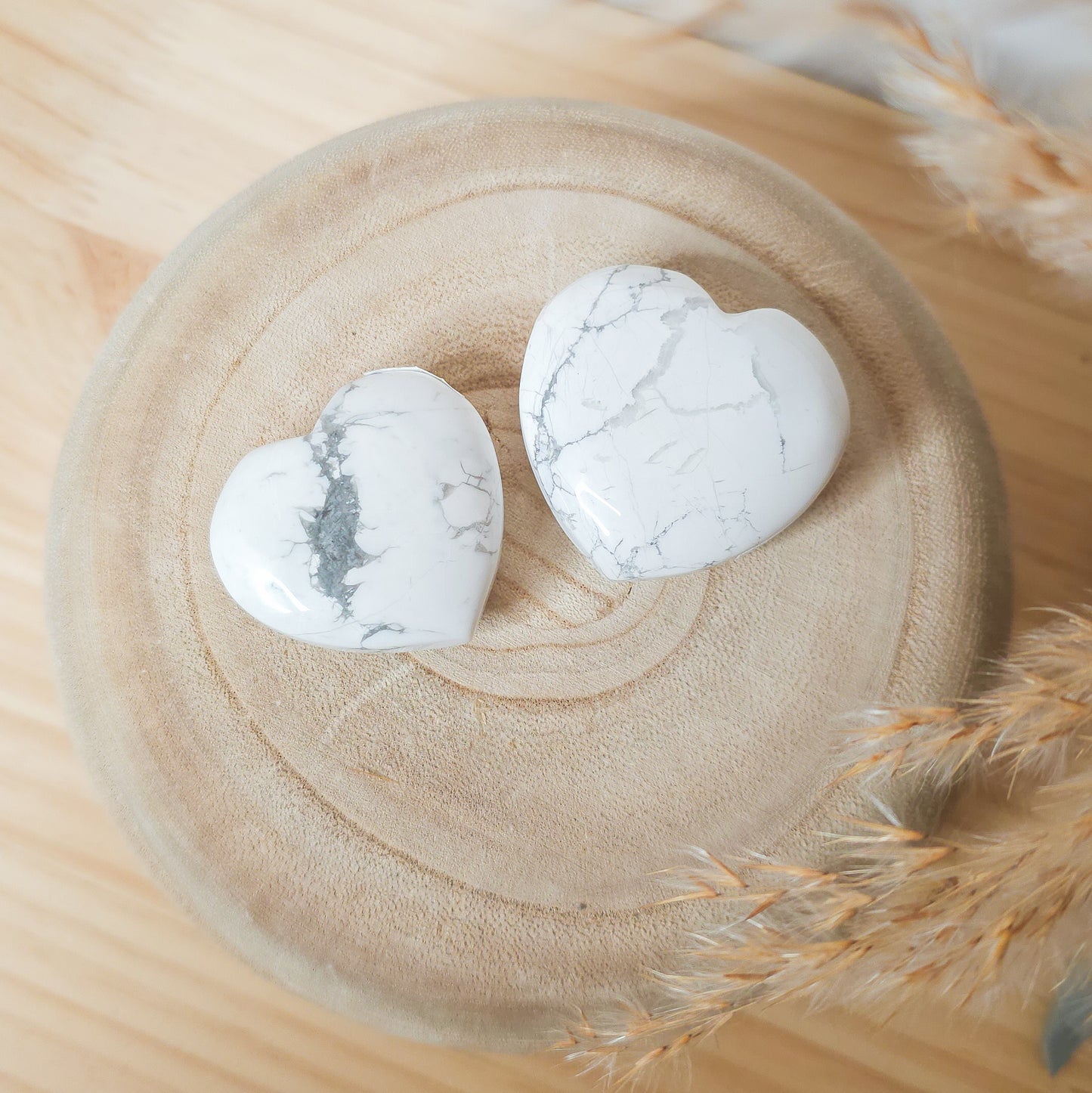 Howlite Hearts