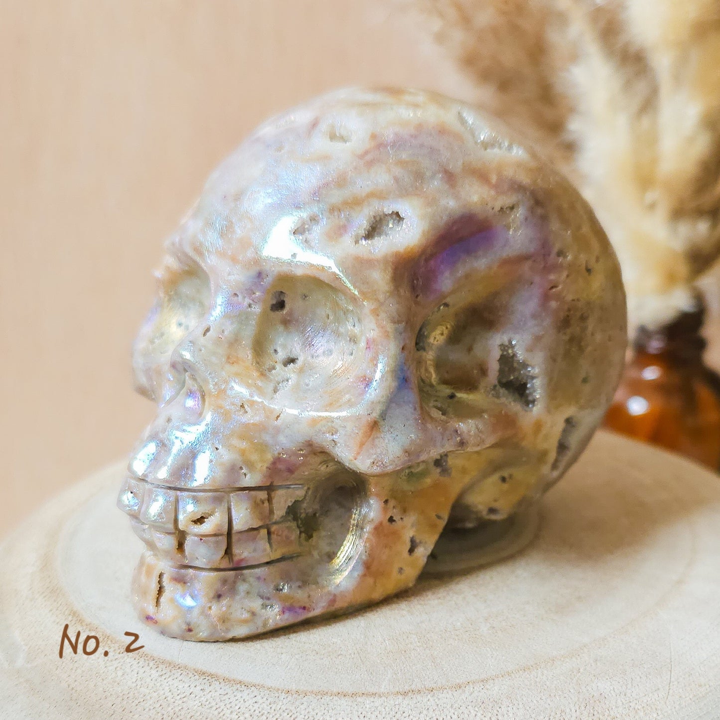 Aura Druzy Quartz Skulls