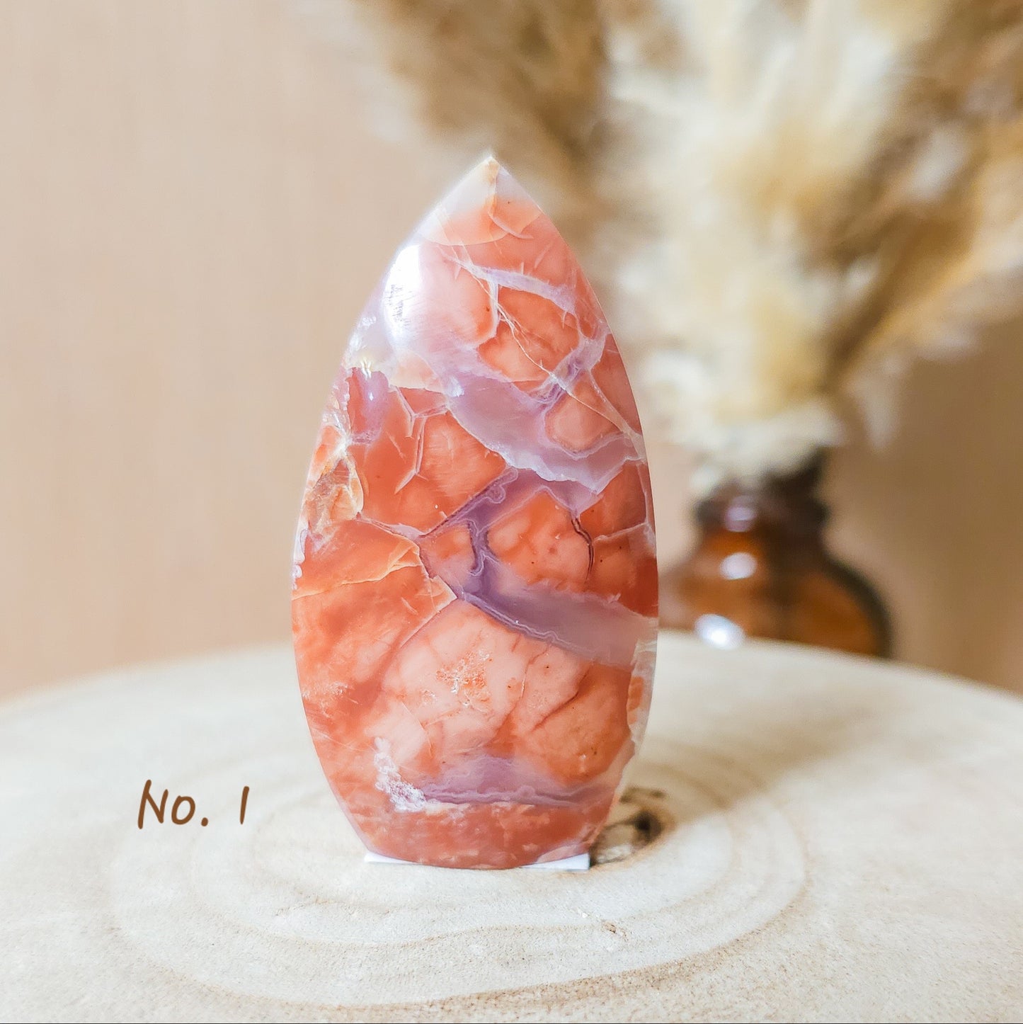 Cotton Candy Agate/Chalcedony (aka Pink Agate)with Quartz