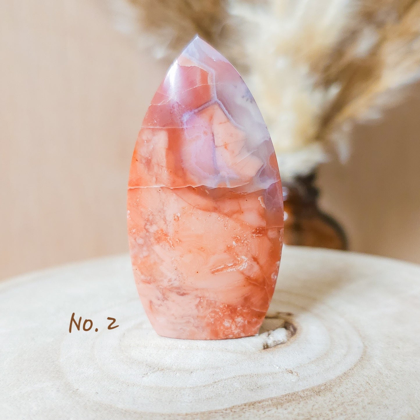 Cotton Candy Agate/Chalcedony (aka Pink Agate)with Quartz