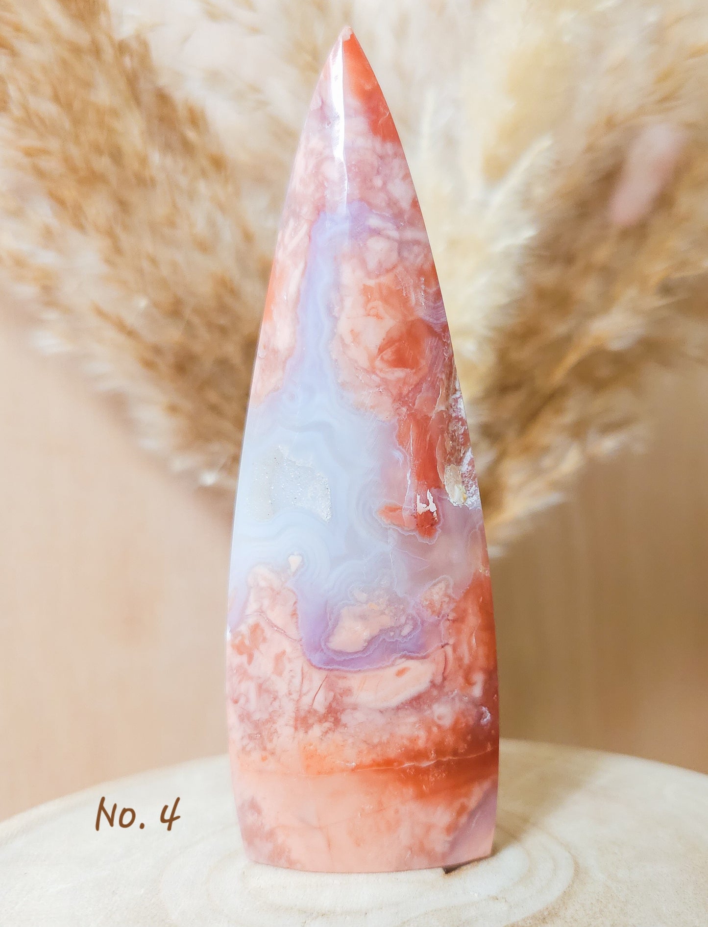 Cotton Candy Agate/Chalcedony (aka Pink Agate)with Quartz