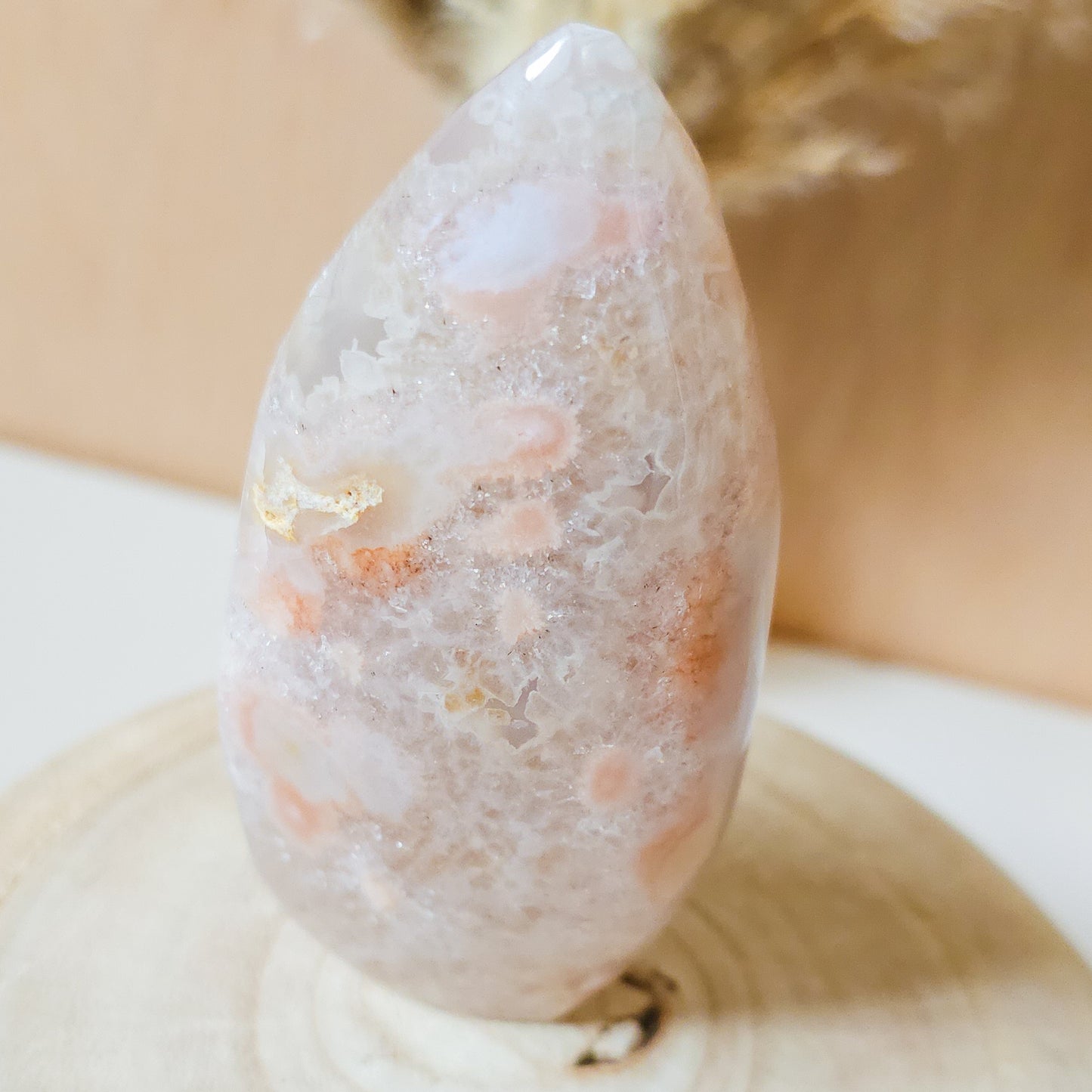 Pink Amethyst with Flower Agate and Quartz Free-form