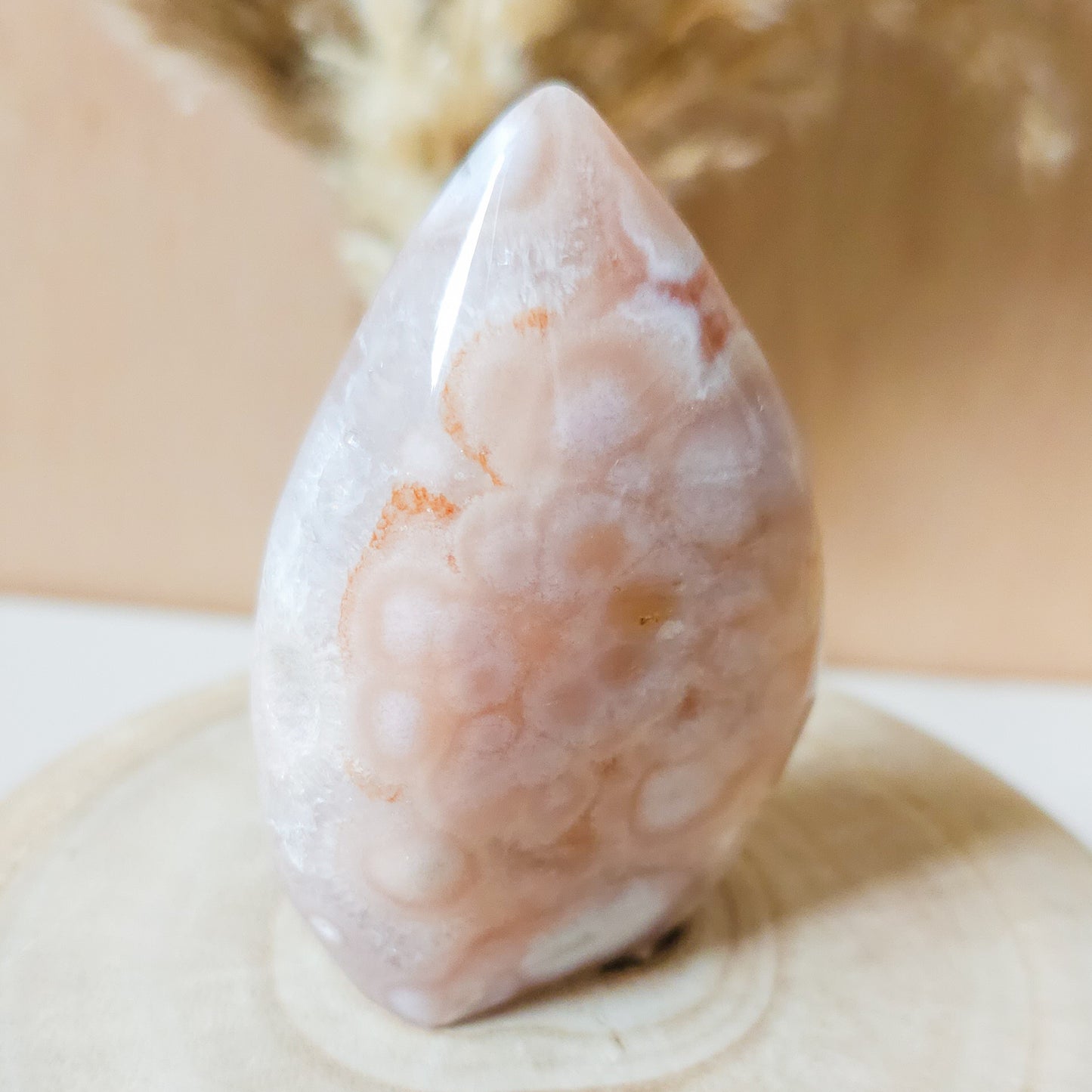 Pink Amethyst with Flower Agate and Quartz Free-form