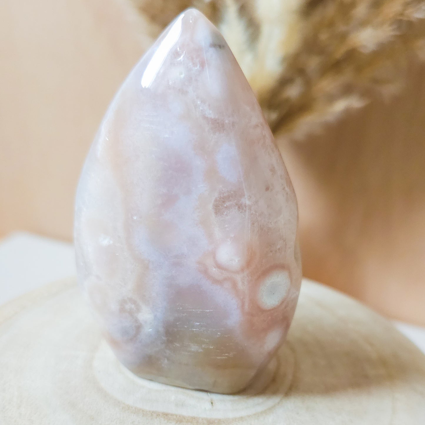 Pink Amethyst with Flower Agate and Quartz Free-form