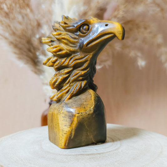 Very High Quality Tiger's Eye Eagle Carving