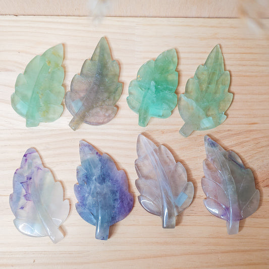 Fluorite Leaf Carvings