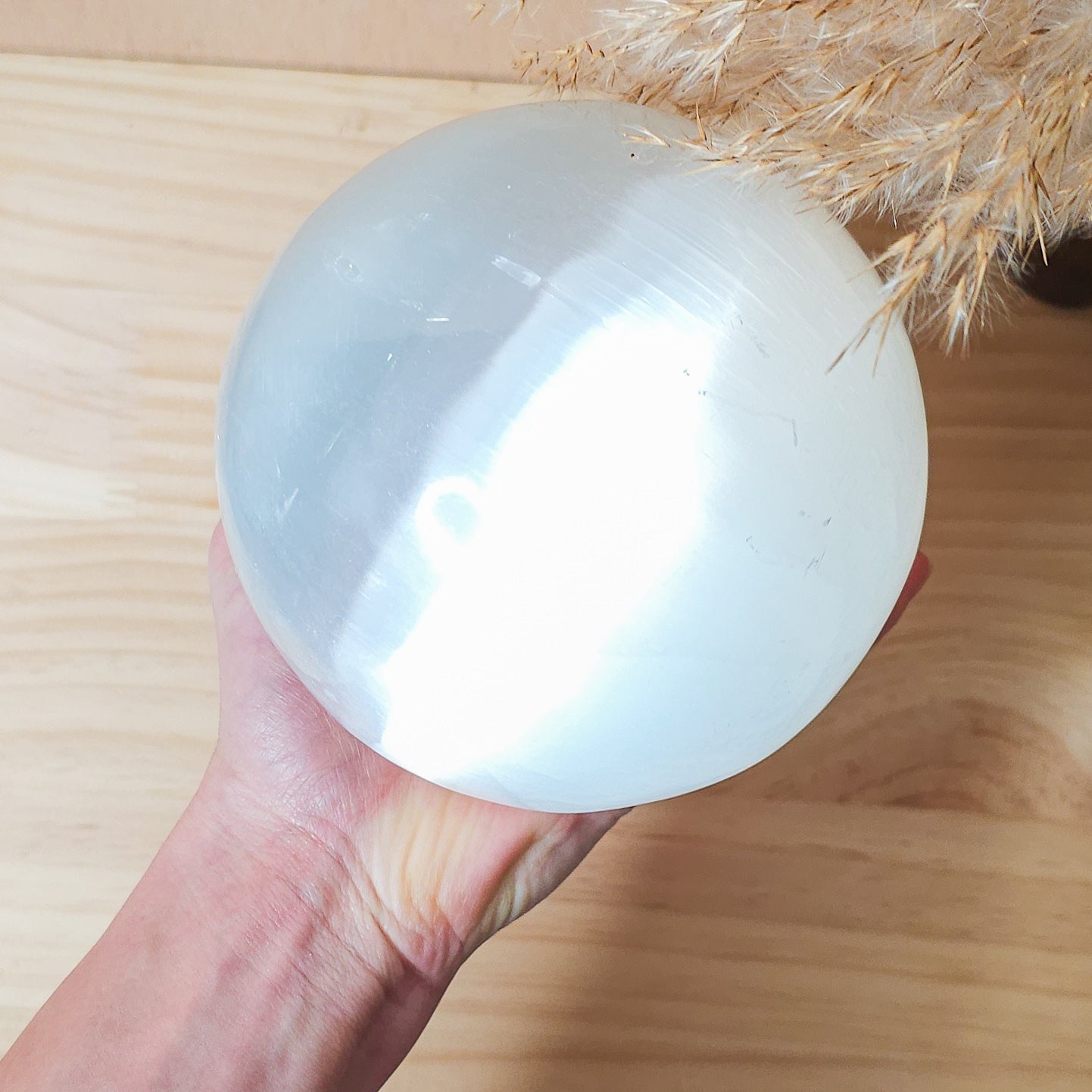 Satin Spar Statement Sphere (2kg)