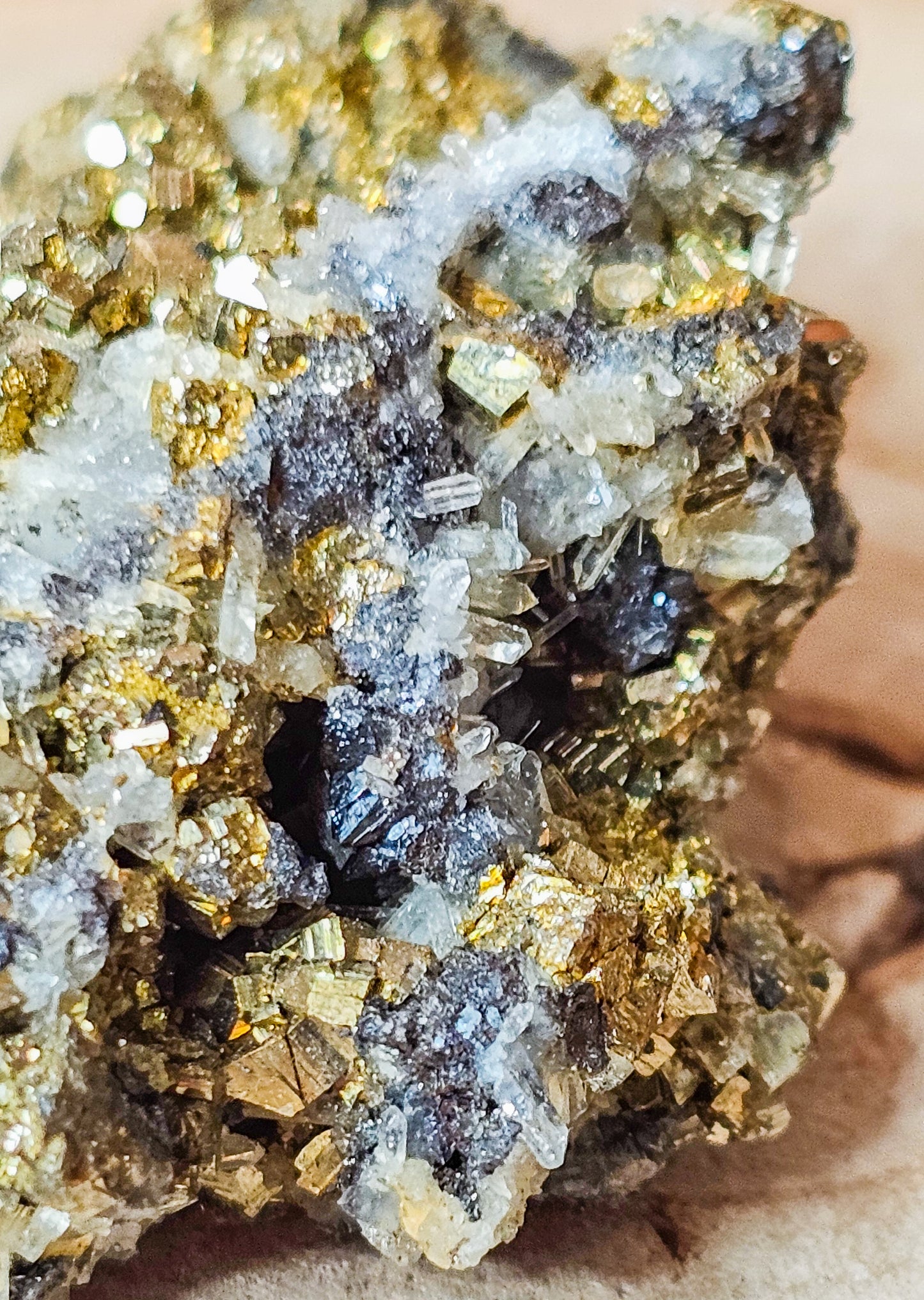 Pyrite, Sphalerite and Quartz Specimen