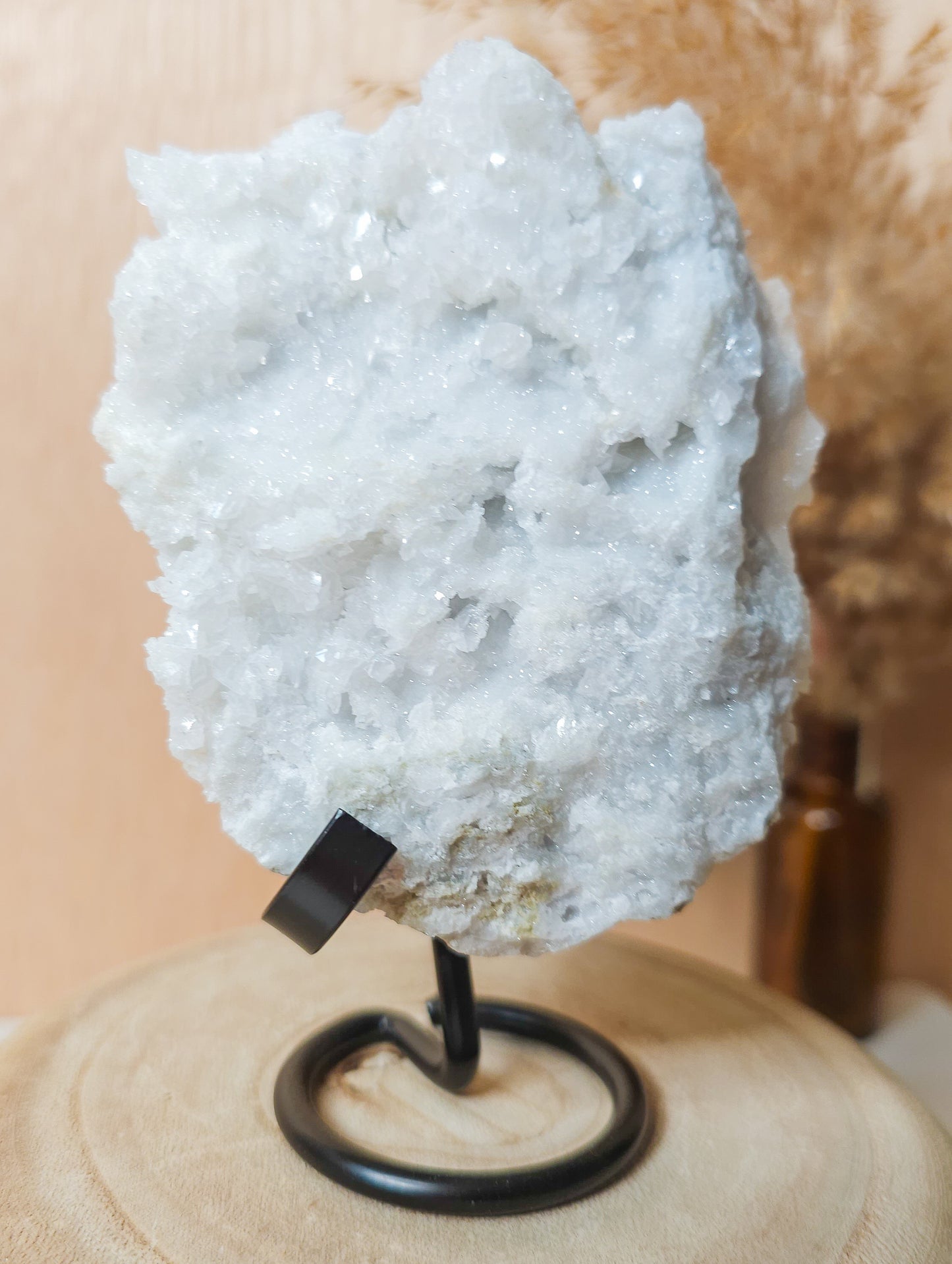 Sugar Quartz with Fluorescent Calcite Super Sparkly Specimen