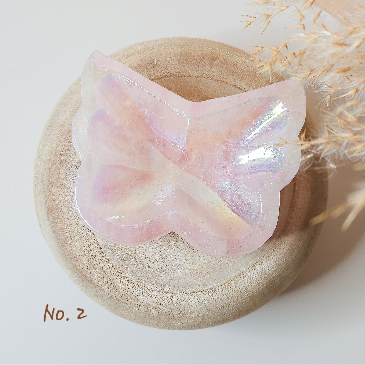 Aura Rose Quartz Butterfly Bowls